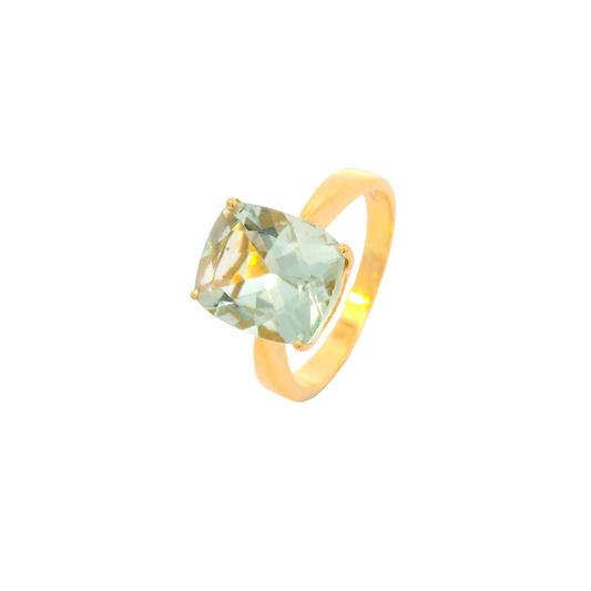 Ring Gelbgold 750 / 18 Karat mit Aquamarin Gr. 57,5 Nr. 6745