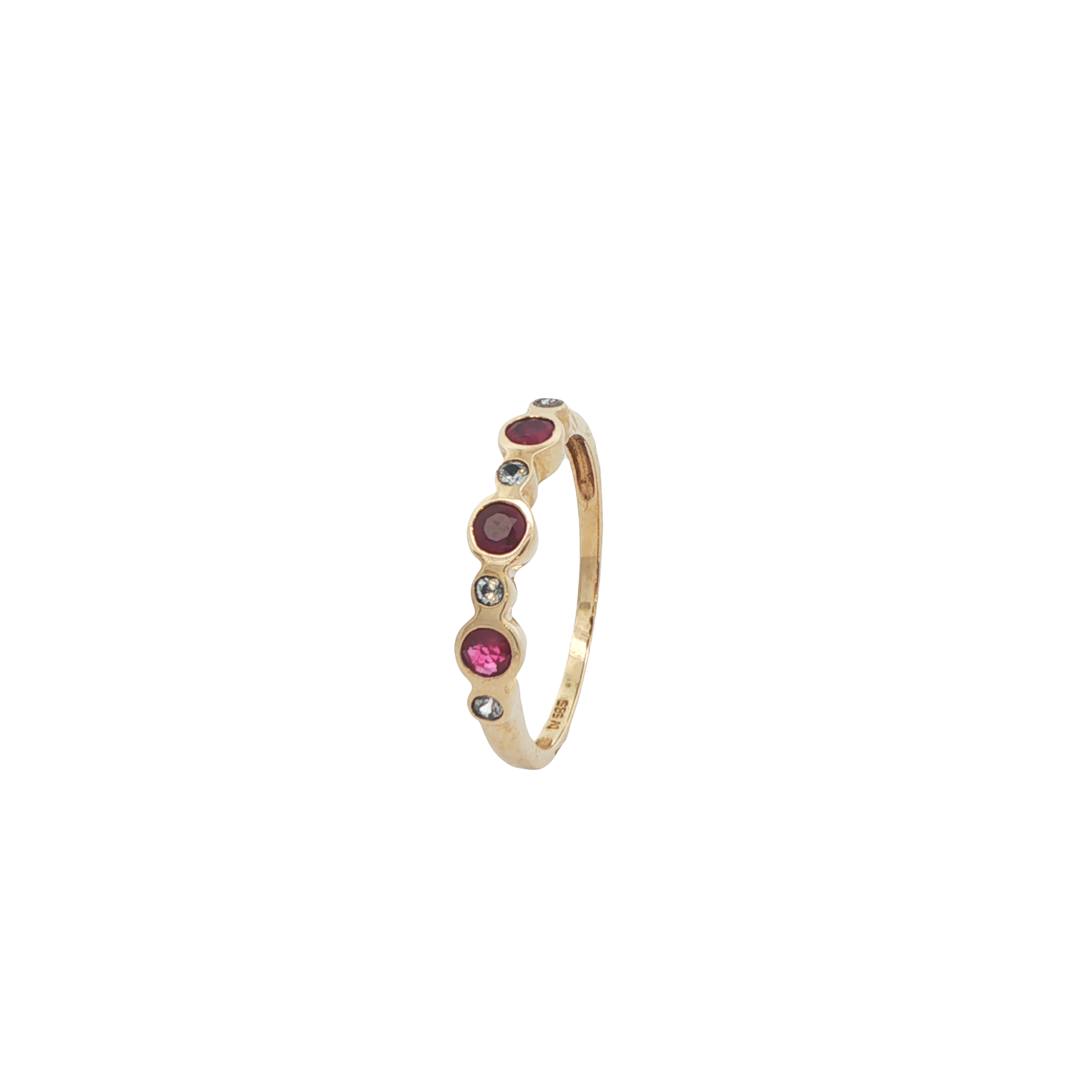 Ring Gelbgold 585 / 14 Karat mit Farbsteinen Gr. 56 Nr. 5030