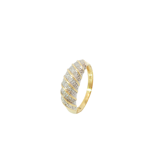 Ring Gelbgold 750 / 18 Karat mit Brill. ca. 0,075 ct Gr. 55 Nr. 5038