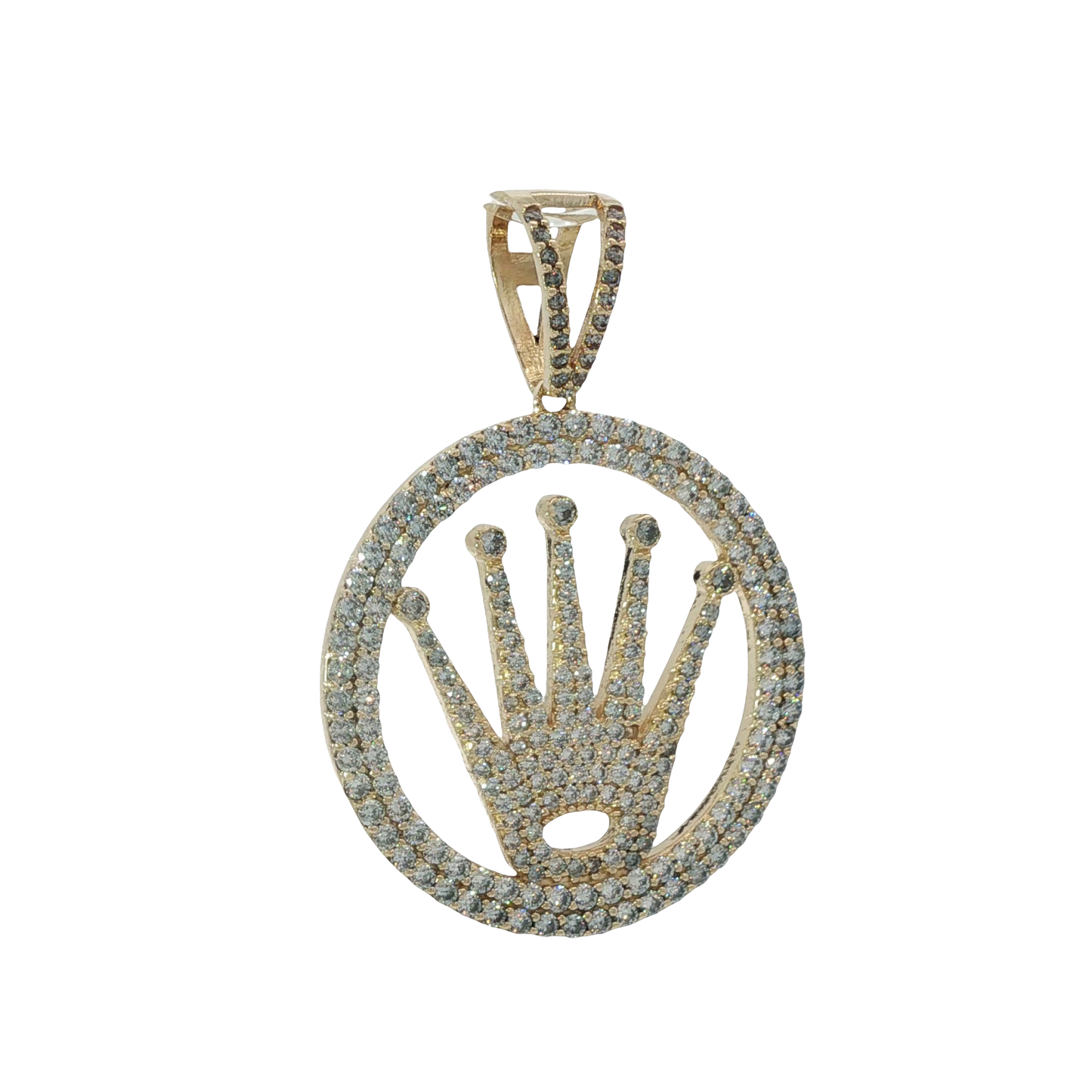 Anhänger Krone Gelbgold 585 / 14 Karat L: 42 mm Nr. 6906