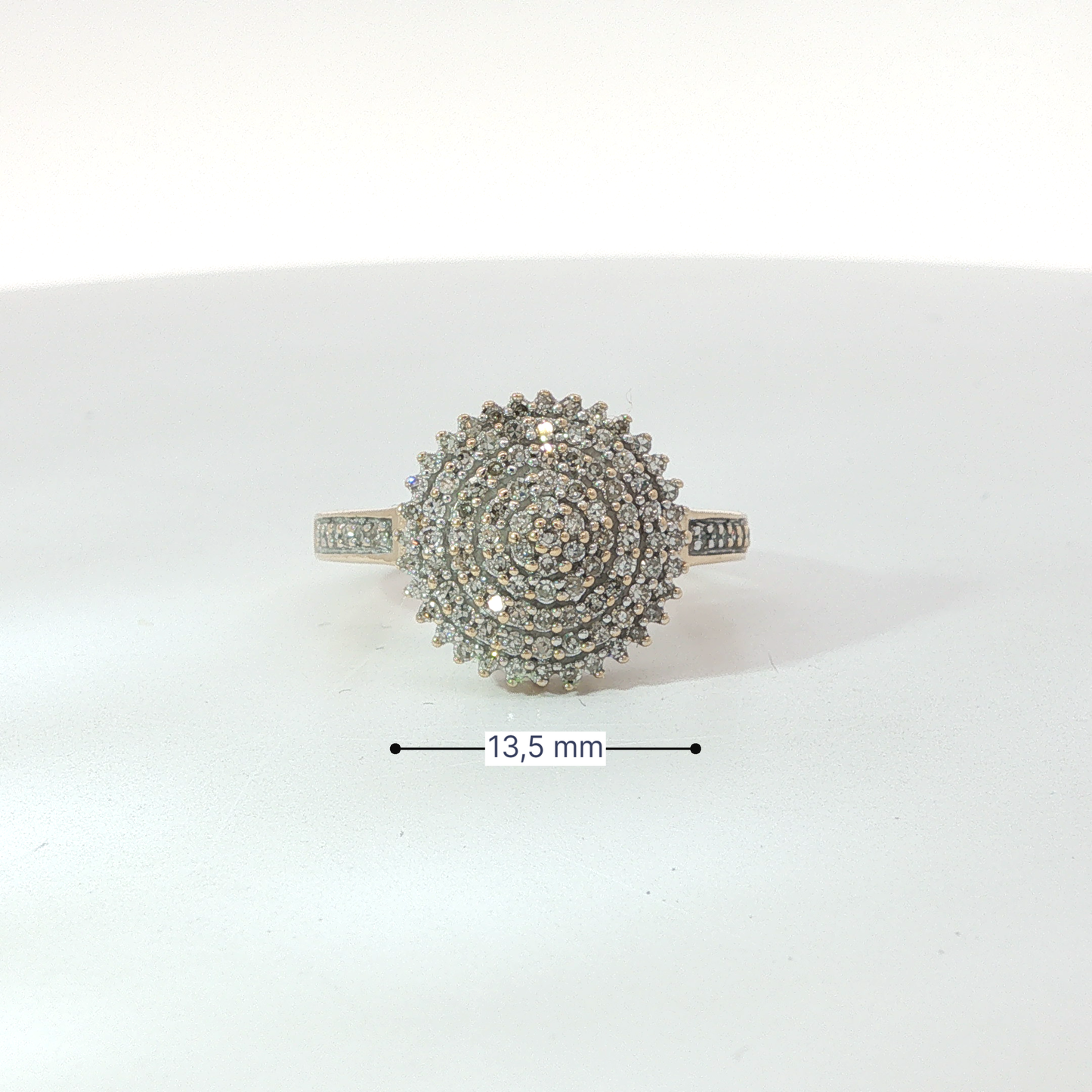 Ring Gelbgold 585 / 14 Karat mit Diamanten ca. 0,5 ct Gr. 56 Nr. 6919