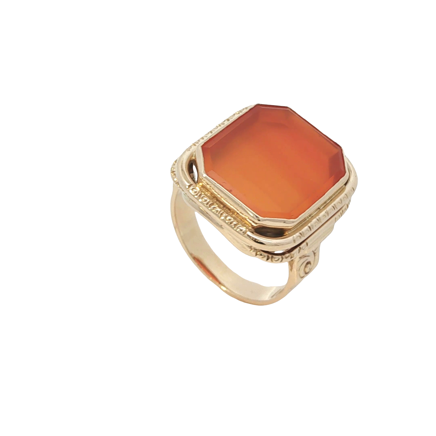 Siegelring Herren Gelbgold 585 / 14 Karat mit Achat Gr. 60 Nr. 6817