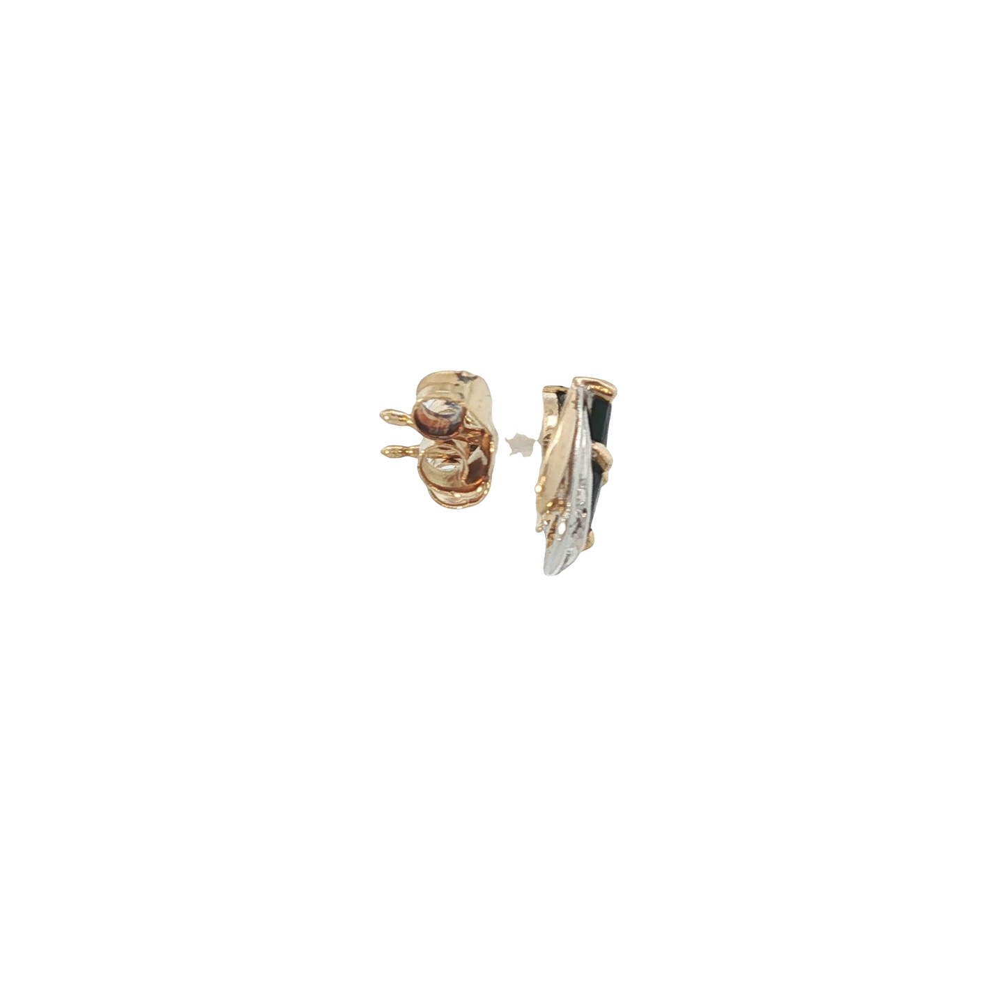 P. Ohrstecker Bicolor 750 / 18 Karat mit Diamant Nr. 6888