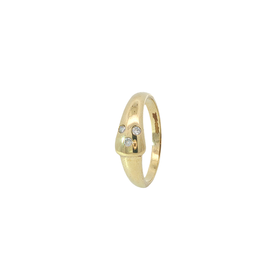Ring Gelbgold 585 / 14 Karat mit Brill. Gr. 58 Nr. 6804