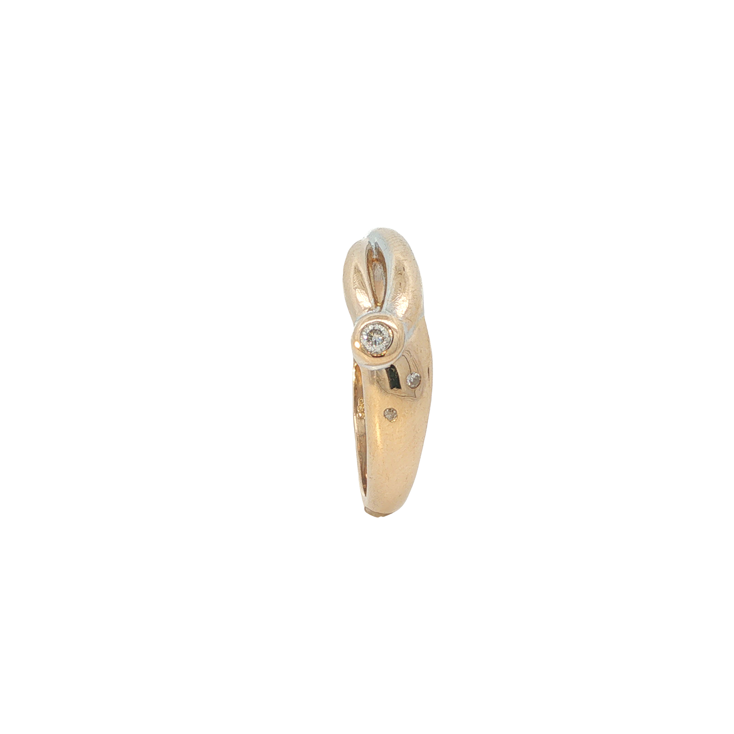 Ring Bicolor 585 / 14 Karat mit Brill. Gr. 59 Nr. 6806