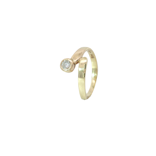Ring Gelbgold 585 / 14 Karat mit Brillant Gr. 57 Nr. 7187