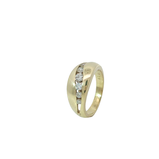 Ring Gelbgold 585 / 14 Karat mit Brill. Gr. 52,5 Nr. 7215
