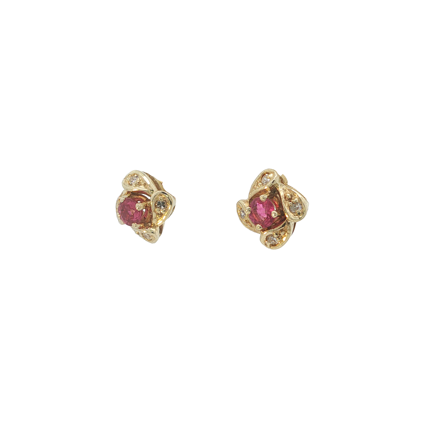 Ohrstecker Gelbgold 585 / 14 Karat mit Diamanten 7,3 mm Nr. 7243