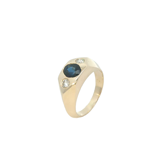 Ring Gelbgold 585 / 14 Karat mit Brill. Gr. 55 Nr. 7255