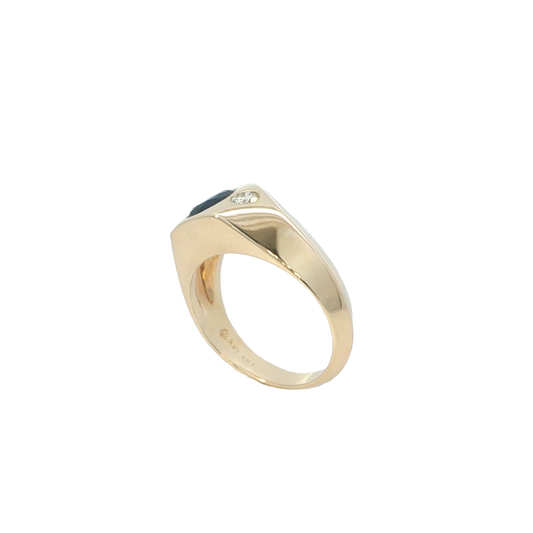 Ring Gelbgold 585 / 14 Karat mit Brill. Gr. 55 Nr. 7255