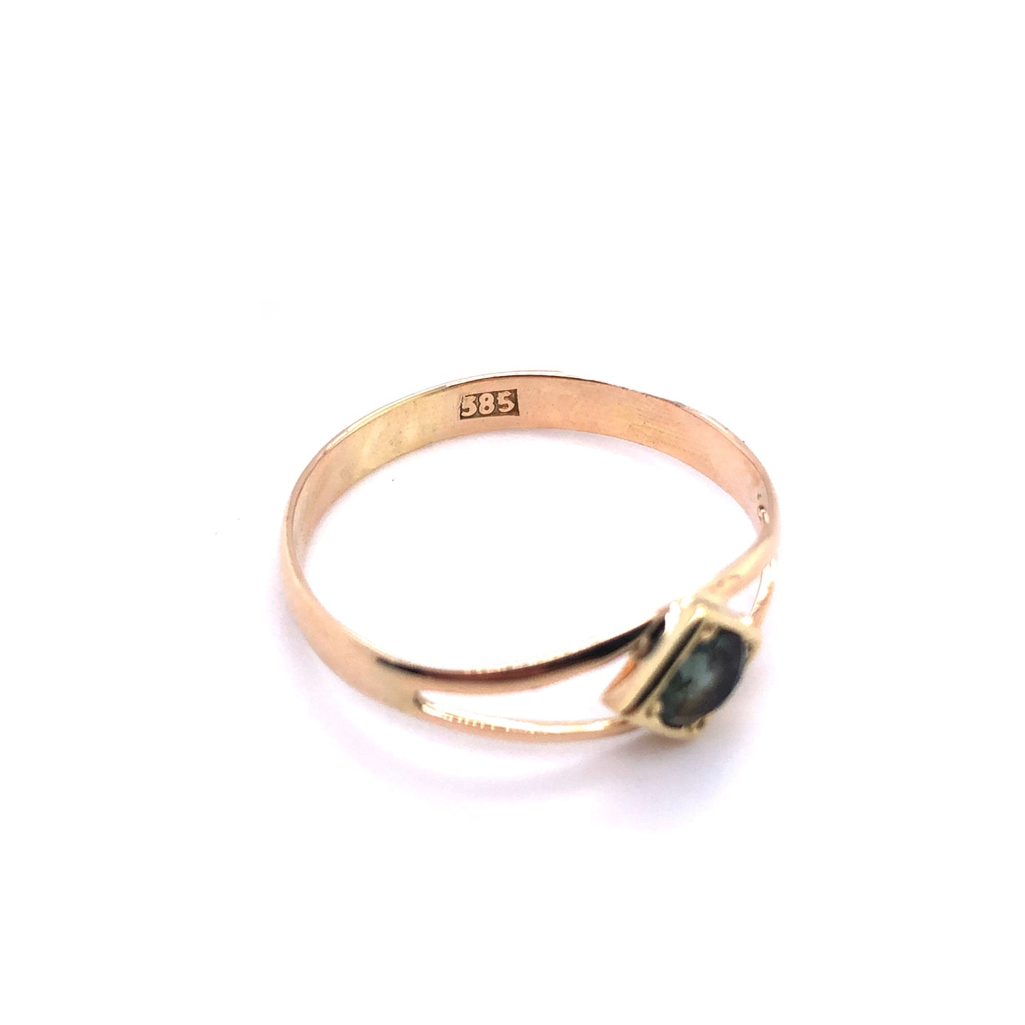 Ring Gelbgold 585 / 14 K mit Farbstein Gr.62 Nr. 3047