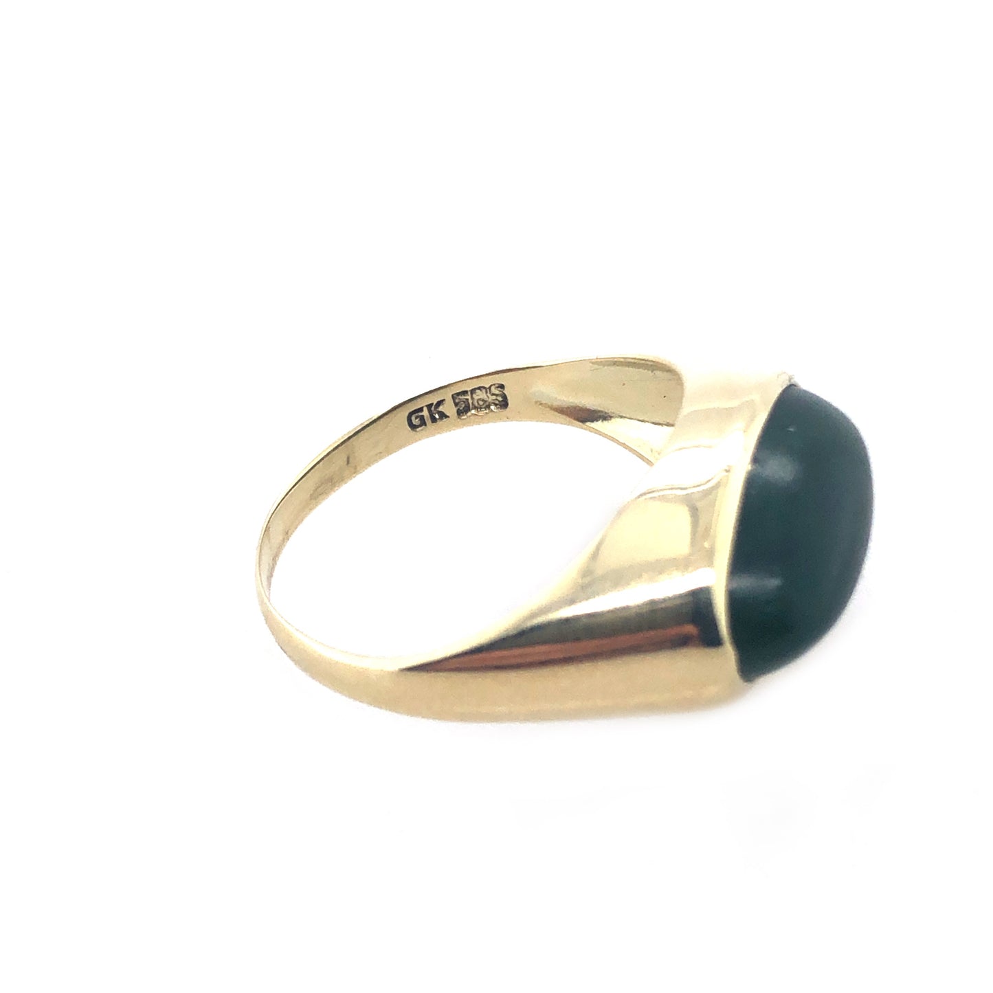 Ring Gold 585 / 14k Goldring mit Farbstein, unisex Gr.56 Nr. 4805