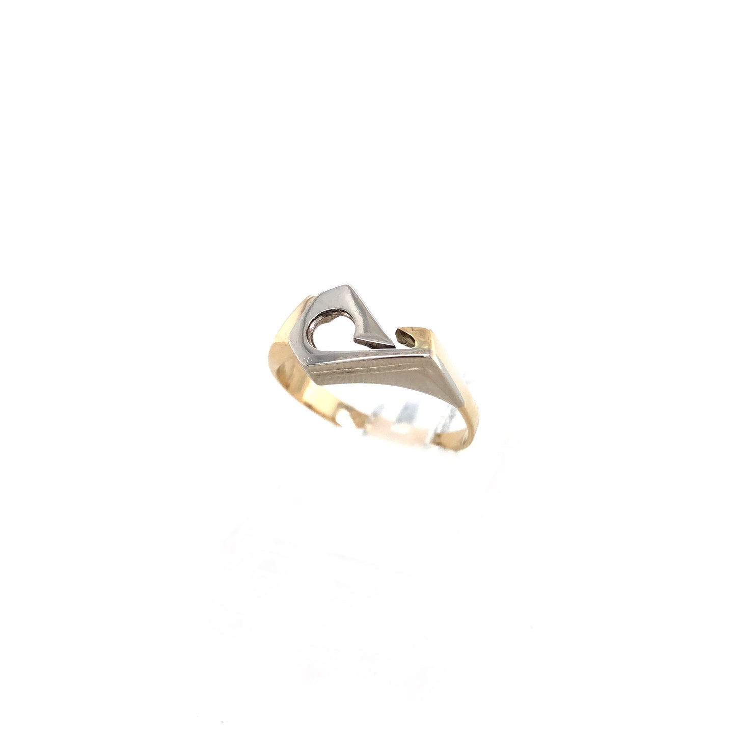 Ring Gold 585 / 14k Damenring mit Symbol weißgold Gr.55 Nr. 4950