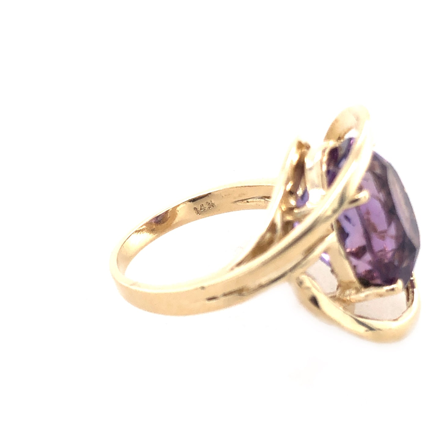 Ring Gold 585 / 14k Damenring mit Amethyst Goldring Gr.54 Nr. 5057