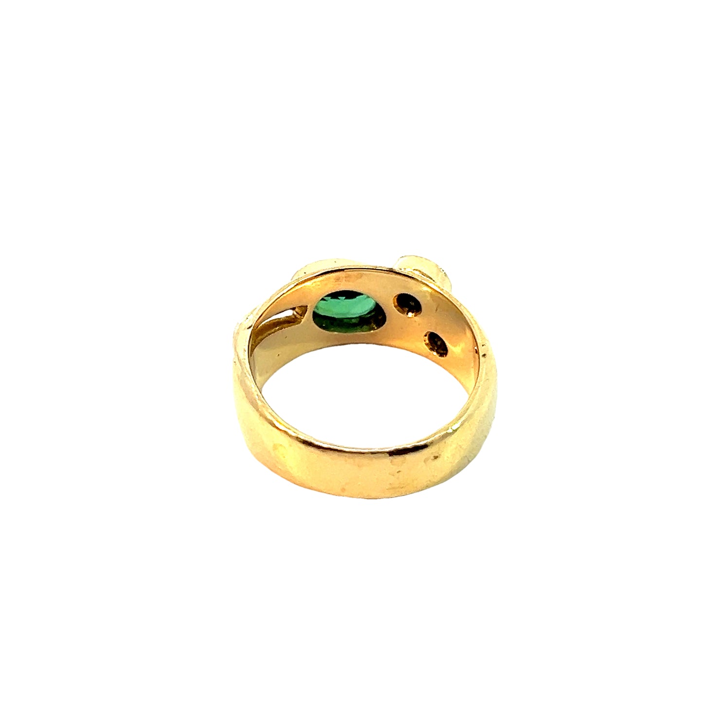 Ring Gelbgold 750 / 18 Karat mit Turmalin & Brillanten Gr. 49 Nr. 5904