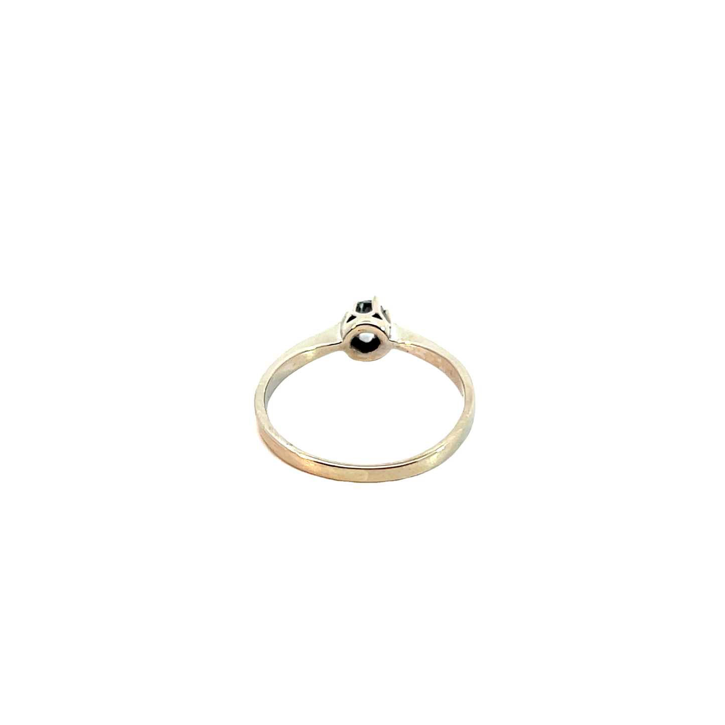 Solitärring Weißgold 585 / 14 Karat mit Brill. 0,10ct Gr. 51 Nr. 6120