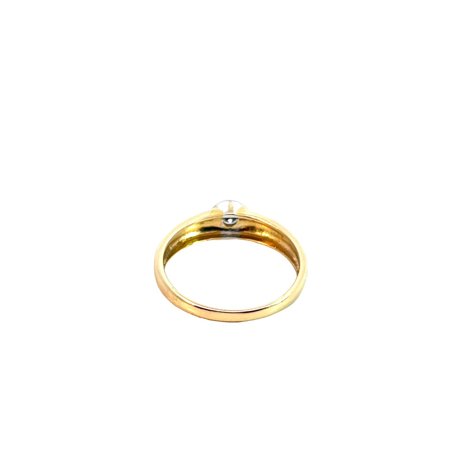 Ring Bicolor 585 / 14 Karat mit Brill. ca. 0,10ct Gr. 60 Nr. 6305