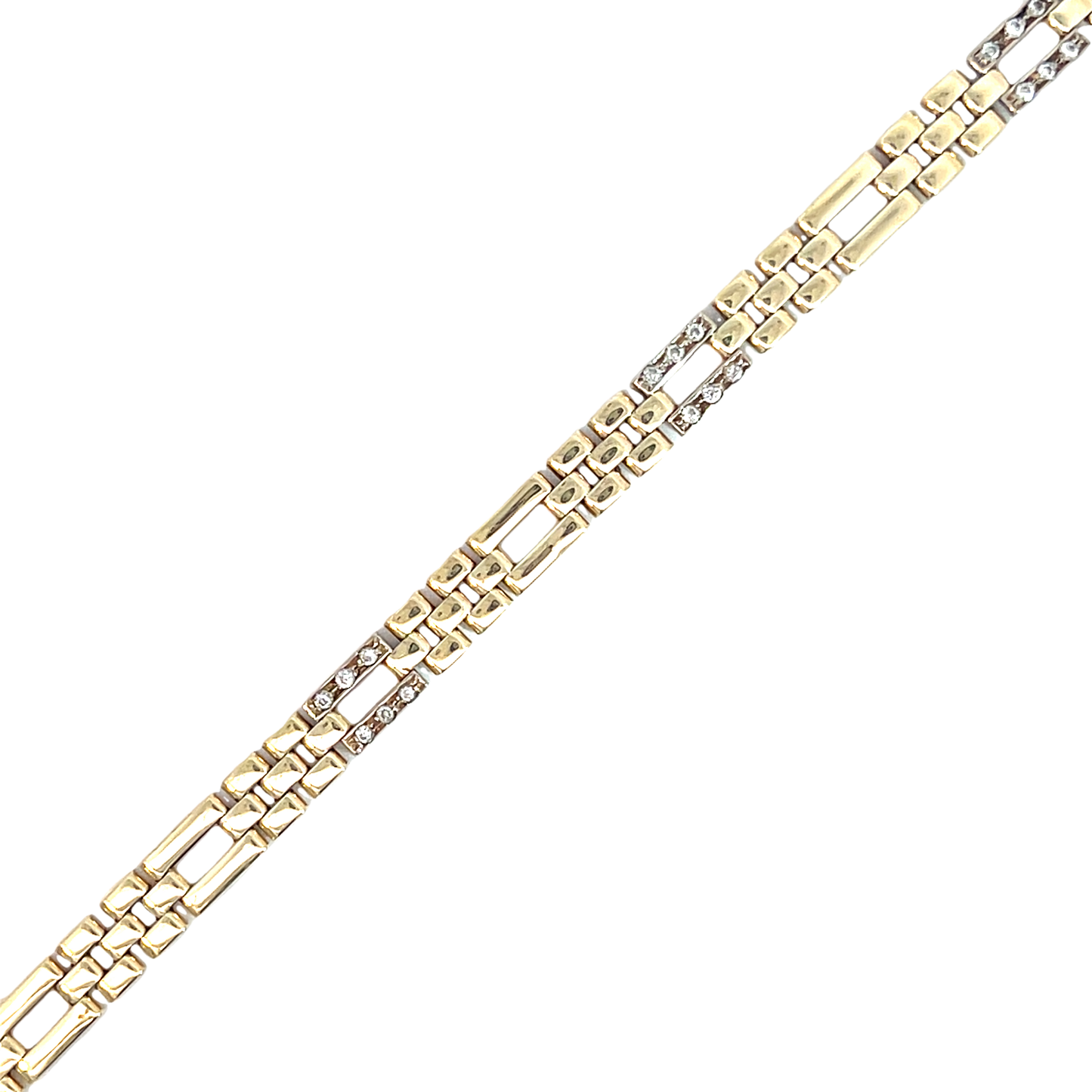 Armband Bicolor 585 / 14 Karat Länge 19,5 cm Nr. 6319