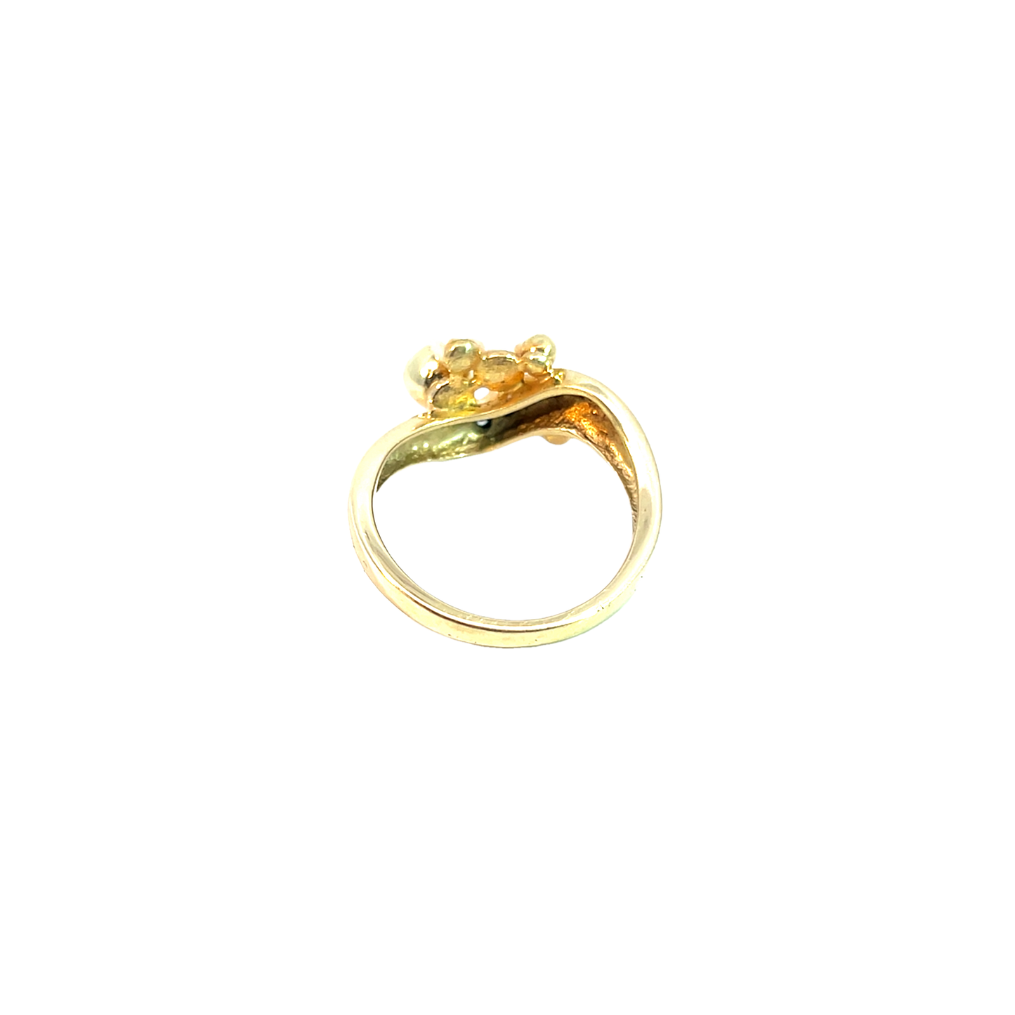 Ring Gelbgold 585 / 14 Karat mit Perlen & Diam. Nr. 6326