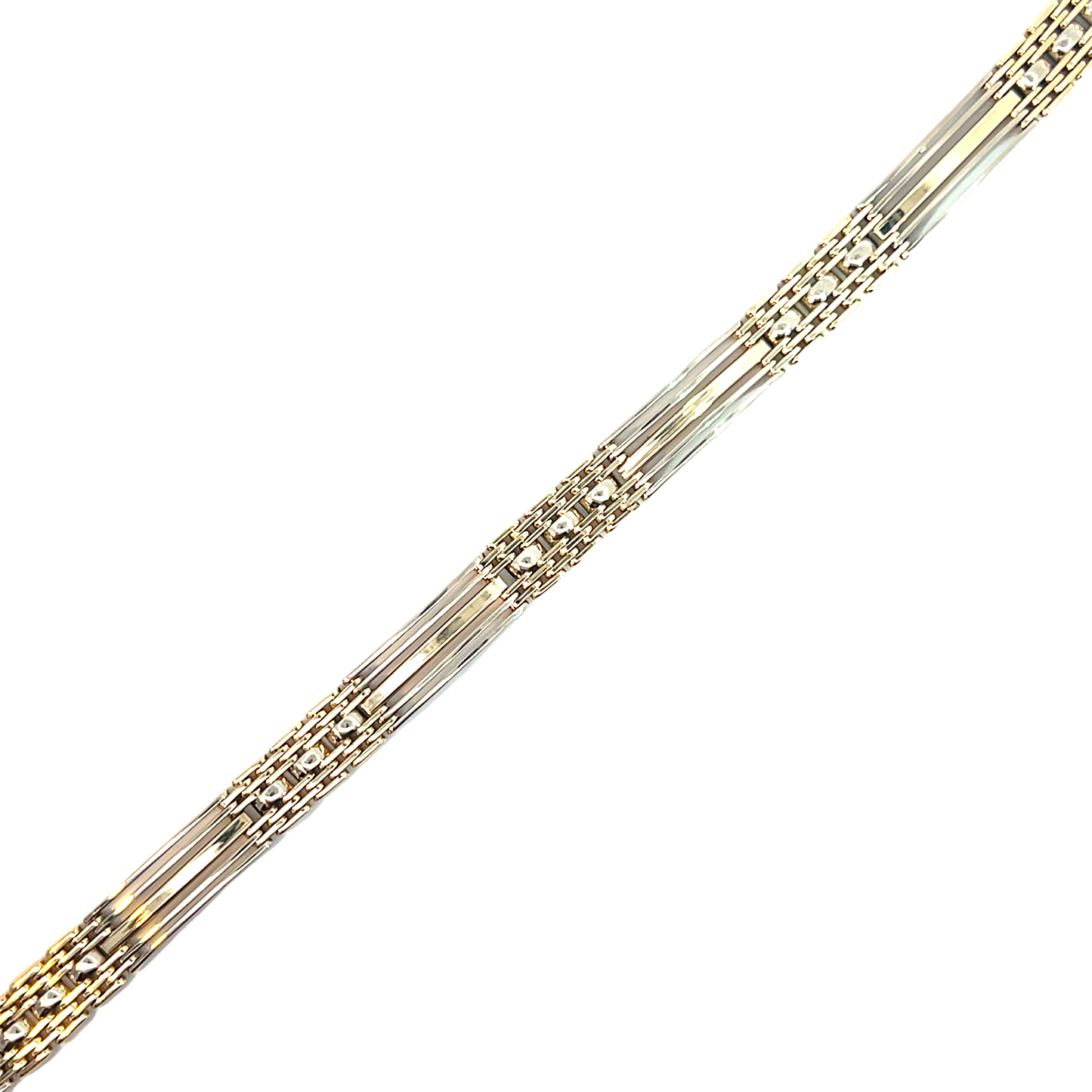 Armband Bicolor 585 / 14 Karat Länge 21cm Nr. 6334