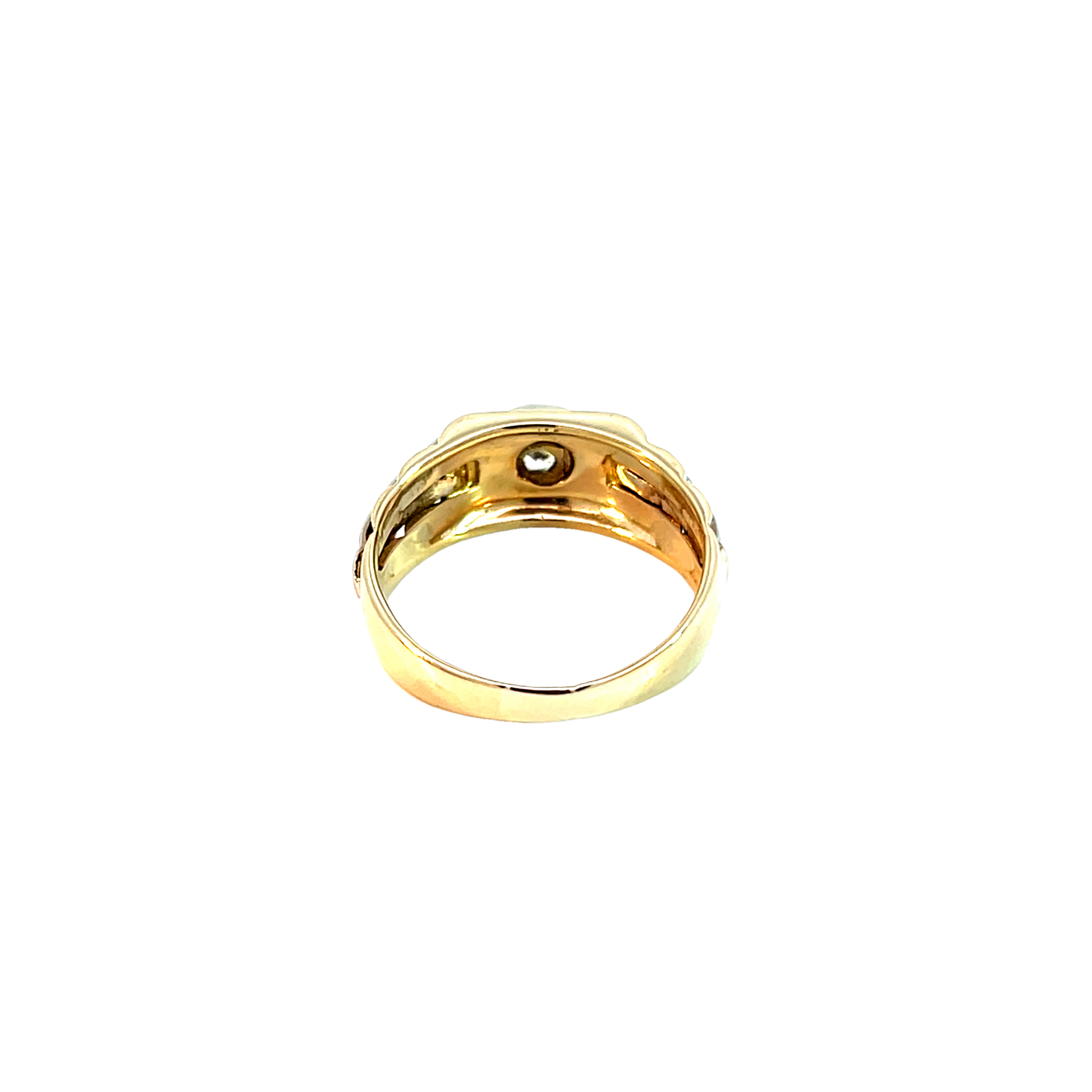 Ring Bicolor 585 / 14 Karat Gr. 64,5 Nr. 6357