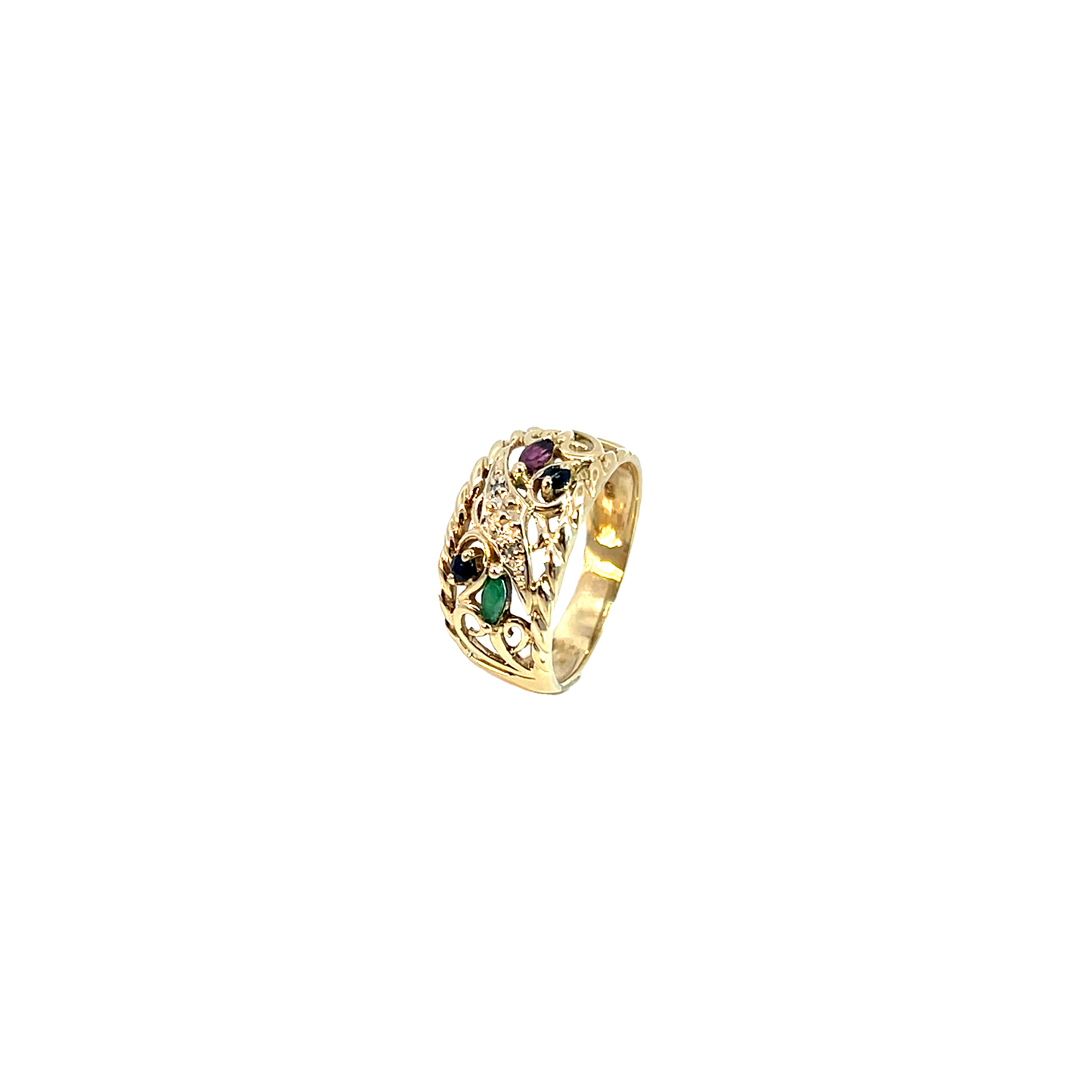 Ring Gelbgold 333 / 8 Karat mit Diam. Gr. 53 Nr. 6343