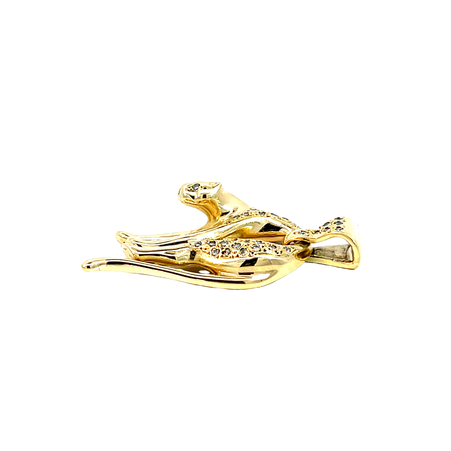 Anhänger Gelbgold 750 / 18 Karat Panther Brill. Nr. 6348