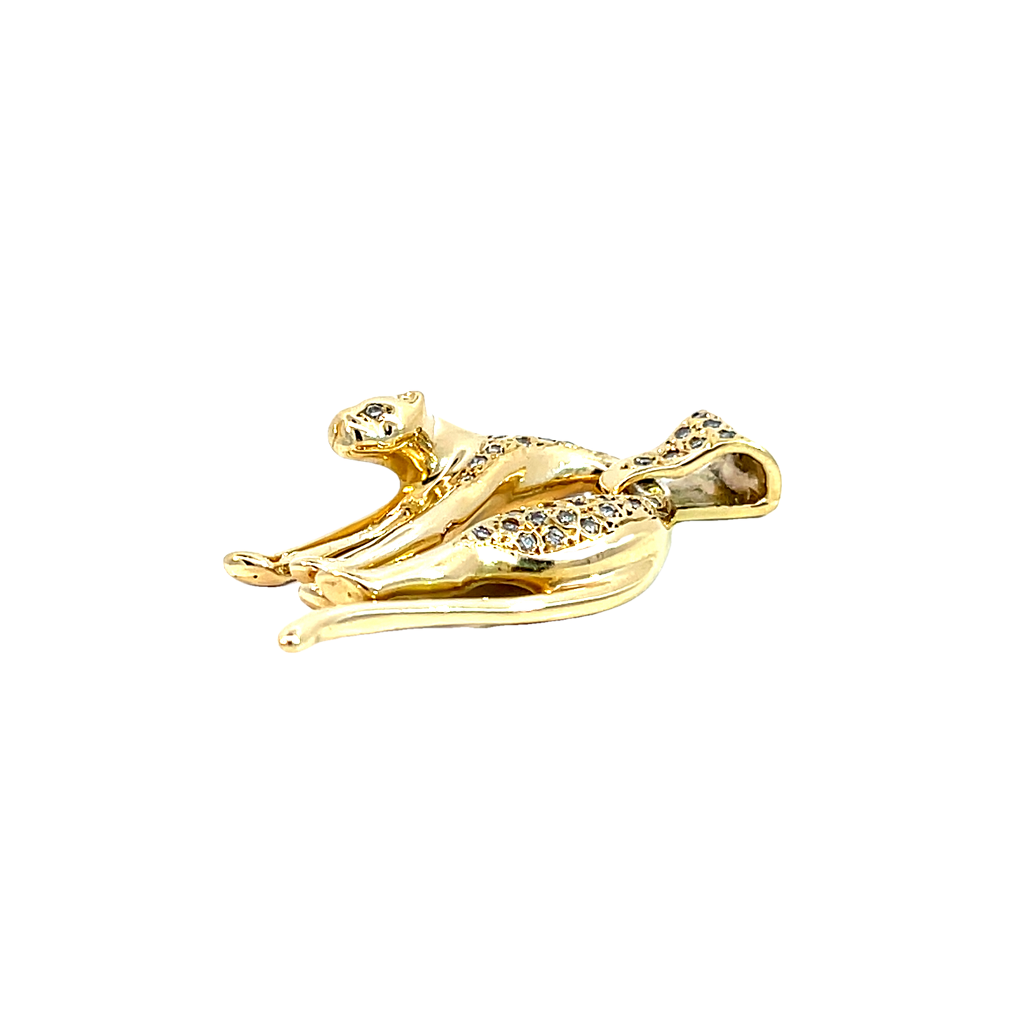 Anhänger Gelbgold 750 / 18 Karat Panther Brill. Nr. 6348