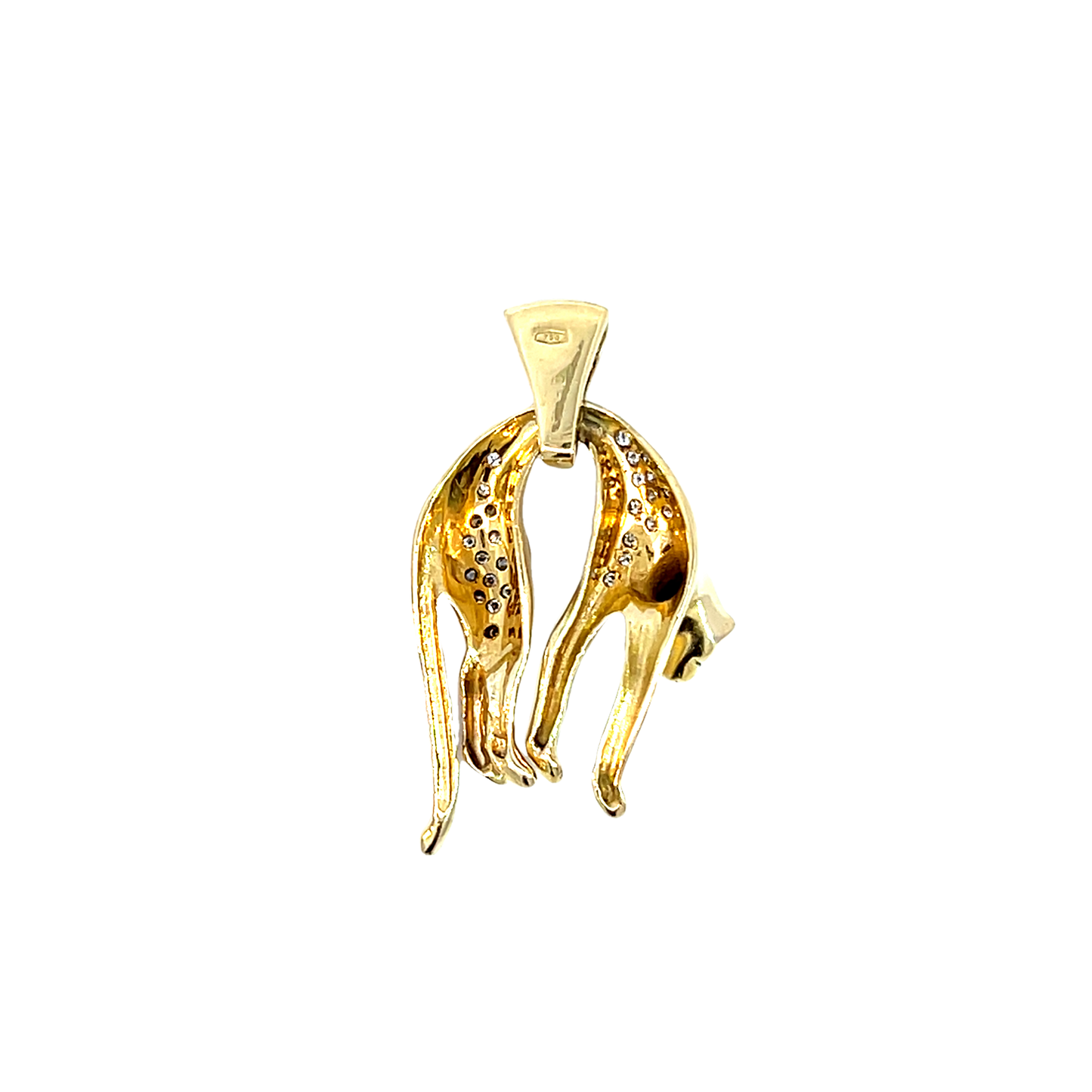 Anhänger Gelbgold 750 / 18 Karat Panther Brill. Nr. 6348