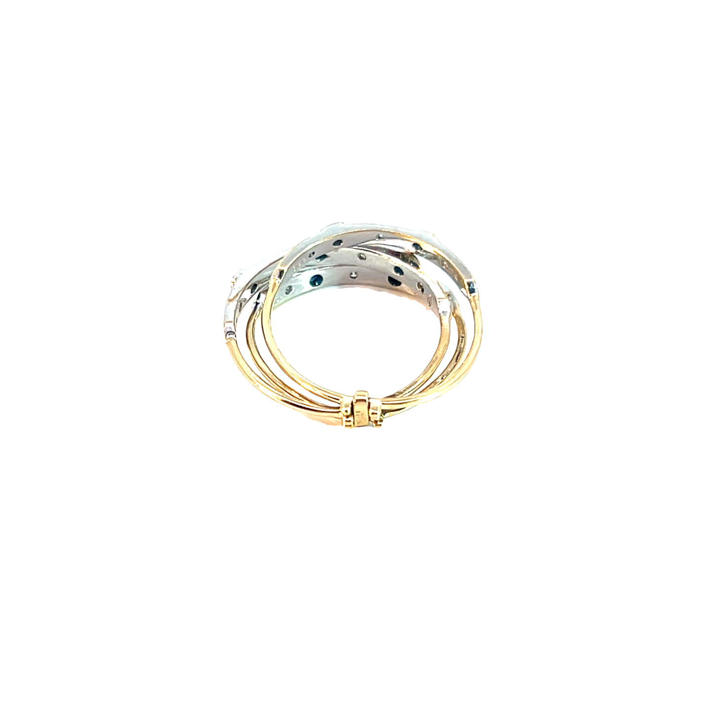 Ring Bicolor 3-reihig 585 / 14 Karat Gr. 49 Nr. 6350