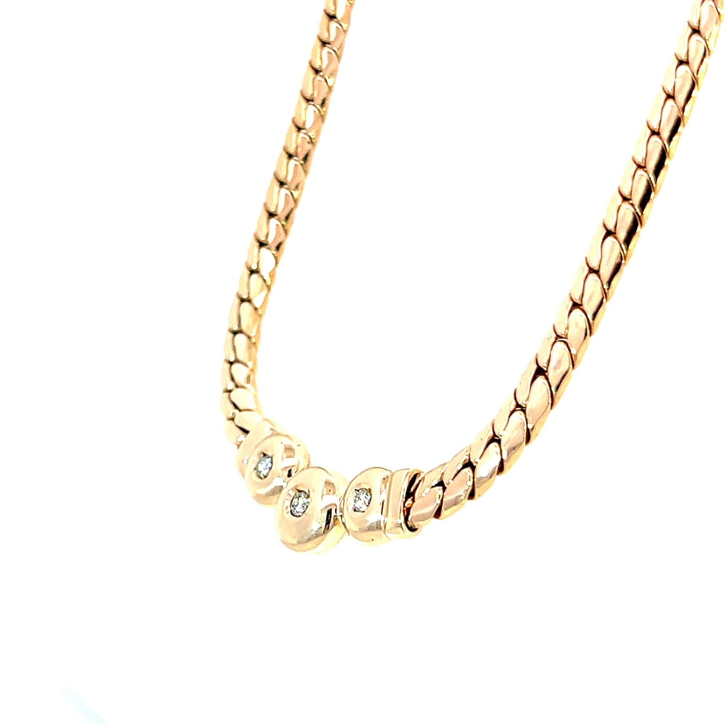 Collier Gelbgold 585 / 14 Karat mit Brill. 0,15 ct Nr. 6428