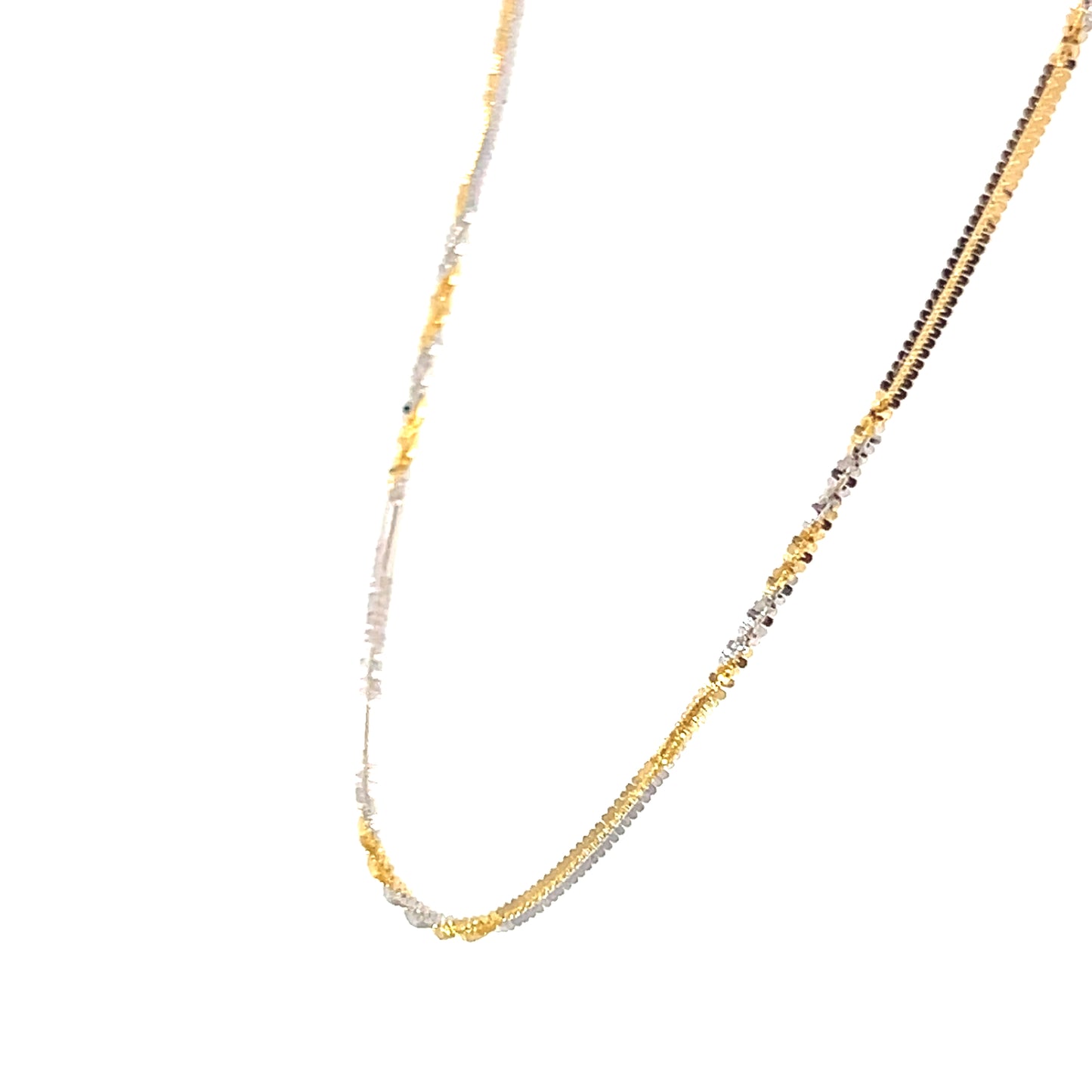 Kette Bicolor 750 / 18 Karat Länge 46 cm Nr. 6430