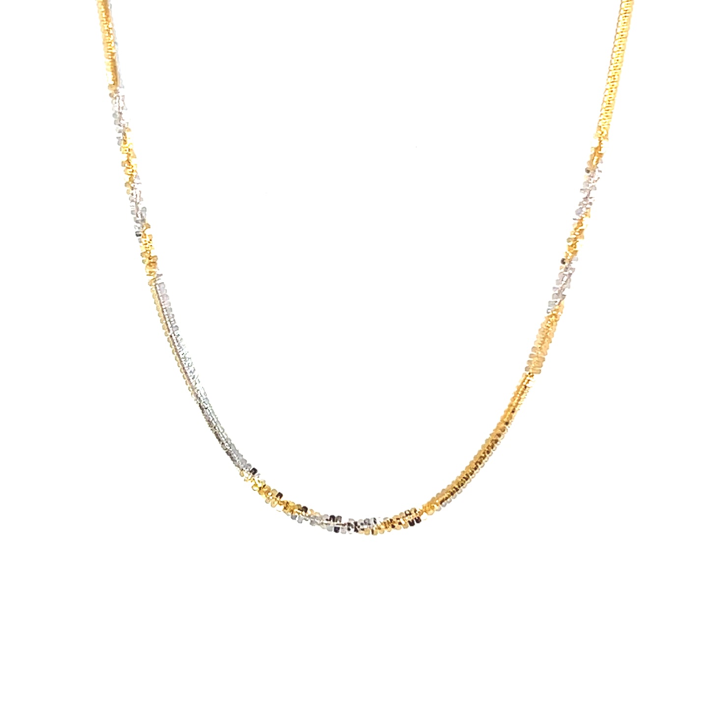Kette Bicolor 750 / 18 Karat Länge 46 cm Nr. 6430