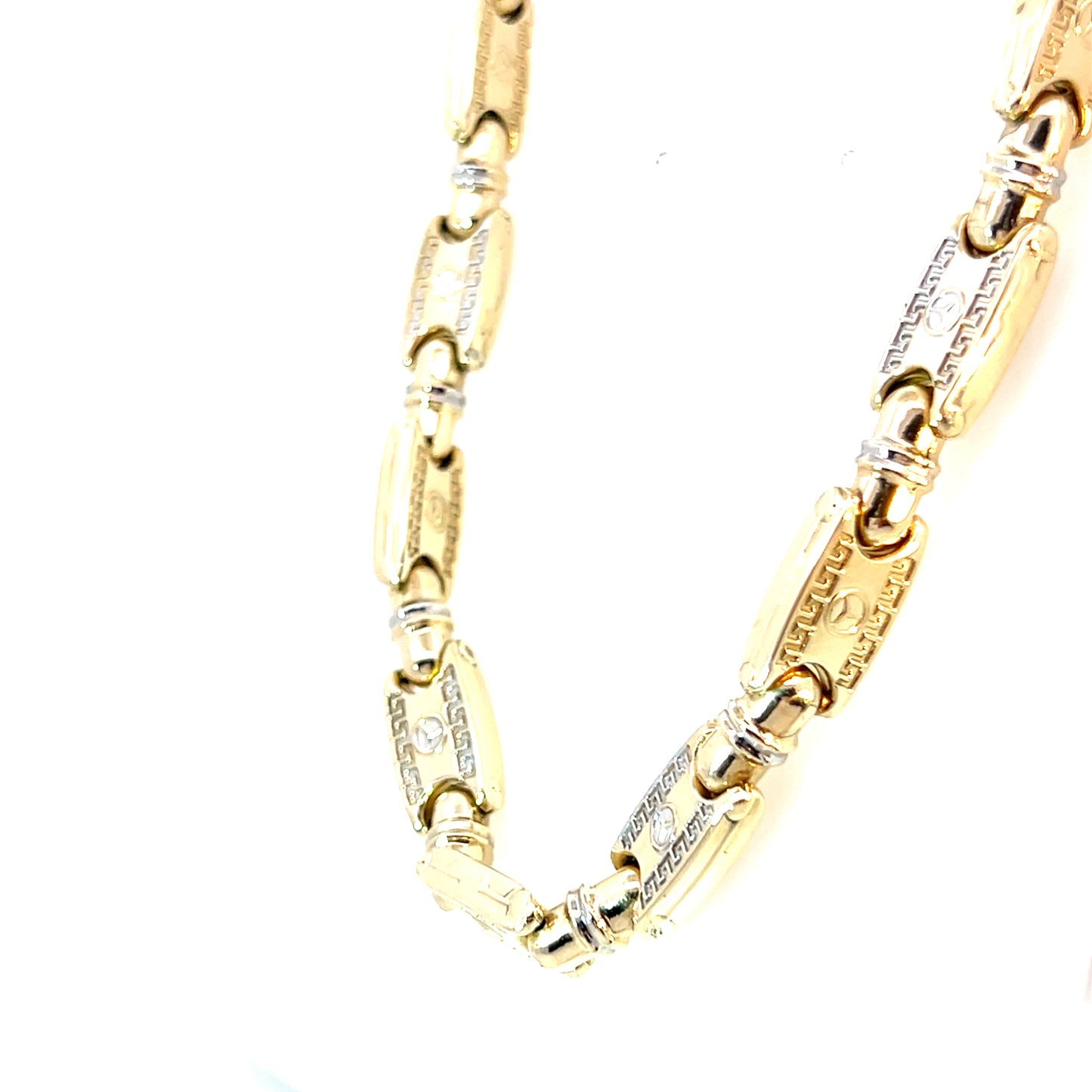Collier Bicolor 585 / 14 Karat Länge 65 cm Nr. 6417
