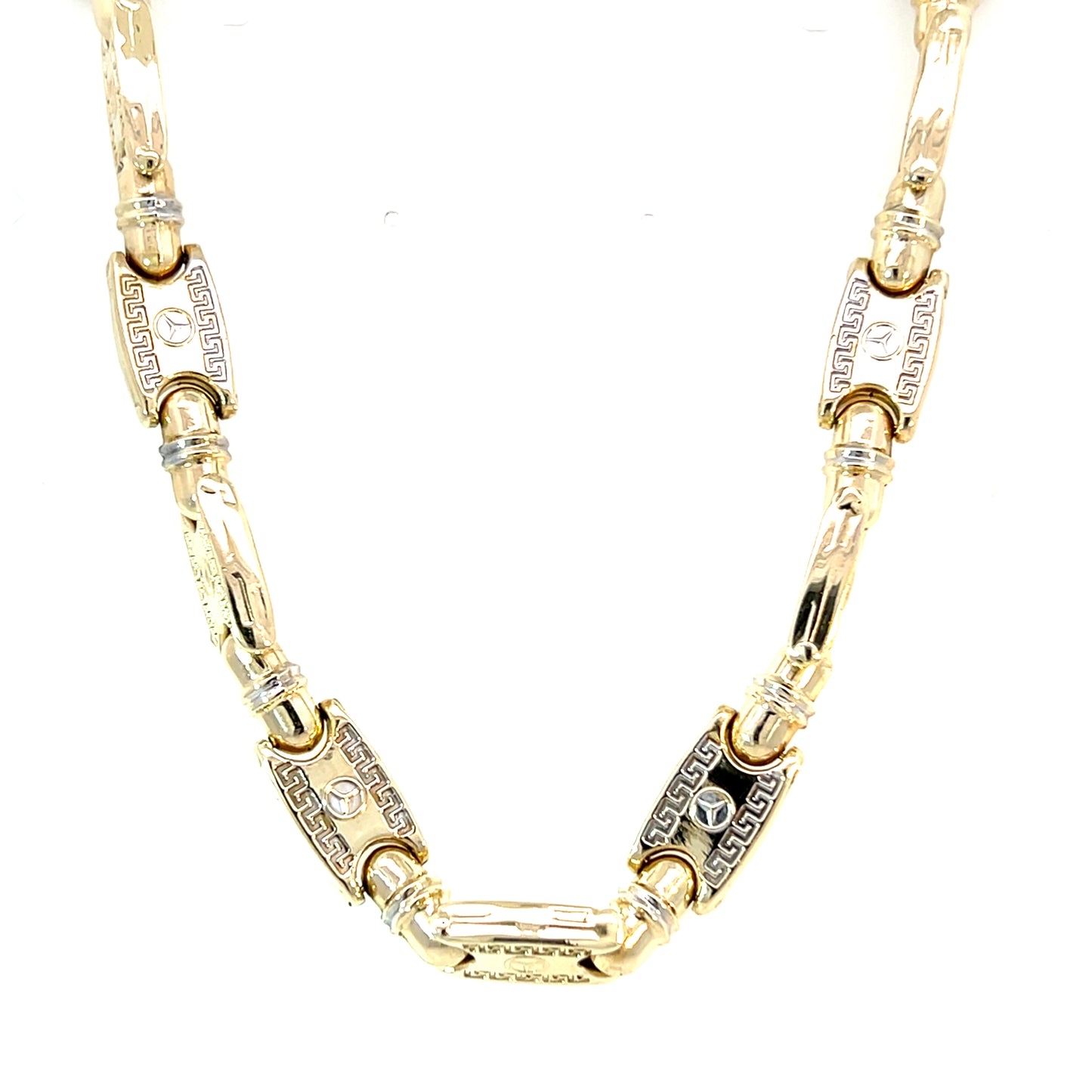 Collier Bicolor 585 / 14 Karat Länge 65 cm Nr. 6417
