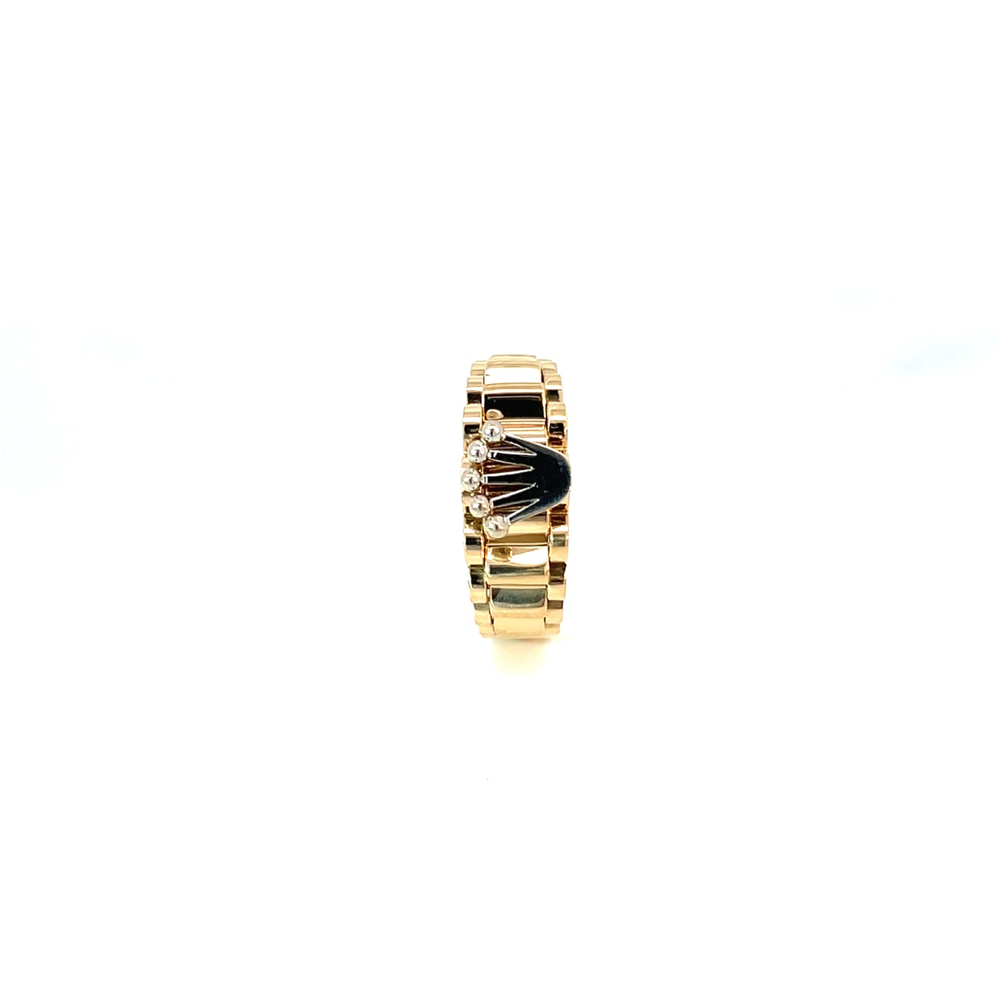 Ring Bicolor 585 / 14 Karat "Krone" Gr. 66 Nr. 6422