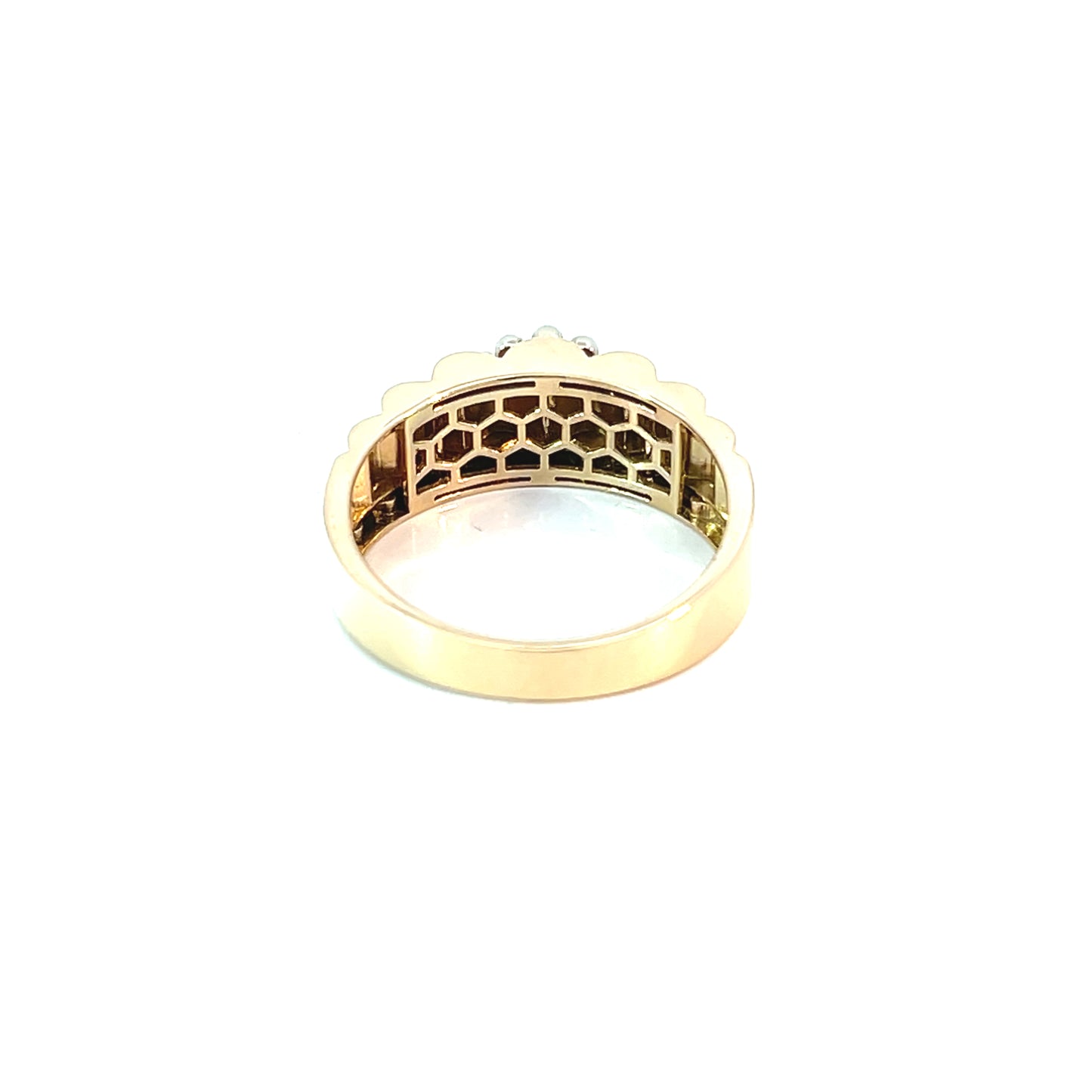 Ring Bicolor 585 / 14 Karat "Krone" Gr. 66 Nr. 6422
