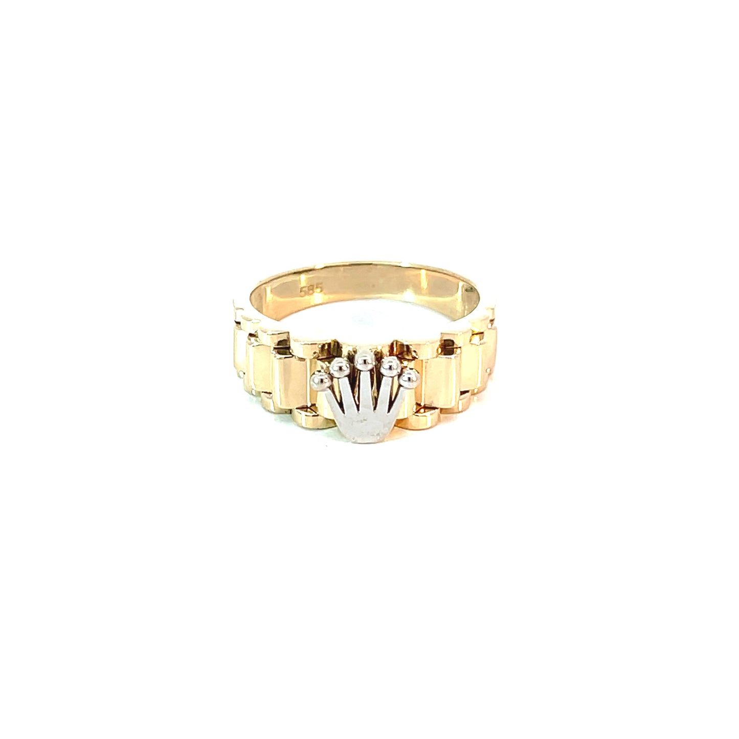 Ring Bicolor 585 / 14 Karat "Krone" Gr. 66 Nr. 6422