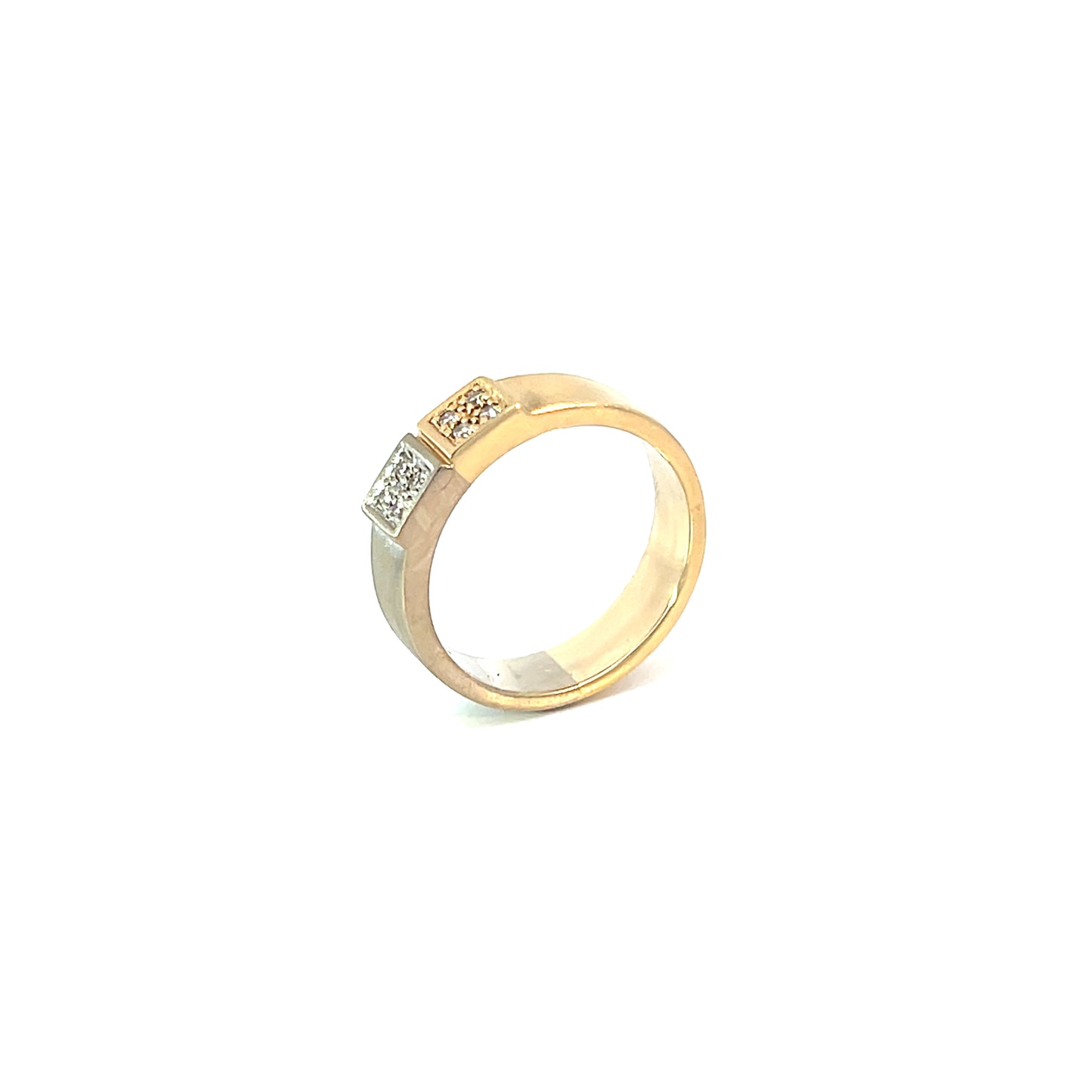Ring Bicolor 585 / 14 Karat mit Brill. 0,10ct Gr. 55 Nr. 6468