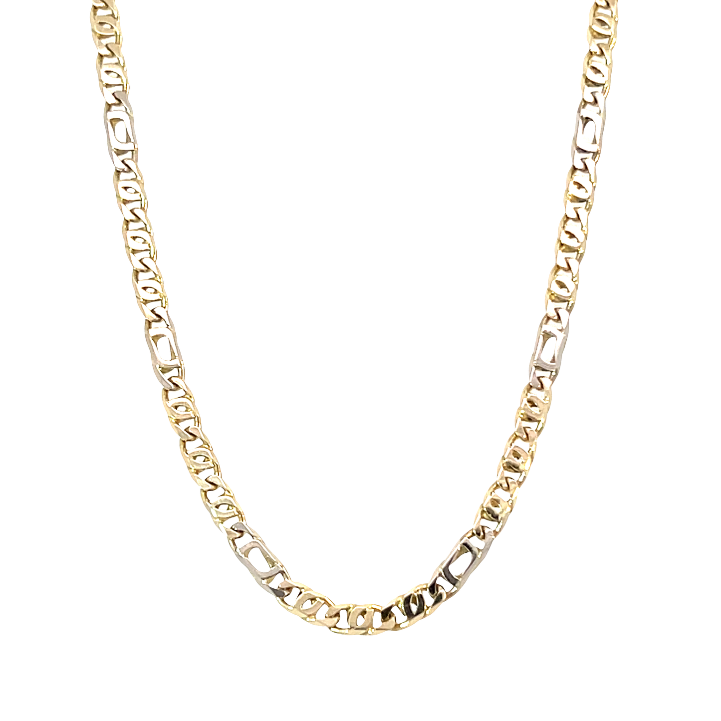 Kette Bicolor 585 / 14 Karat Länge 50 cm Nr. 6478