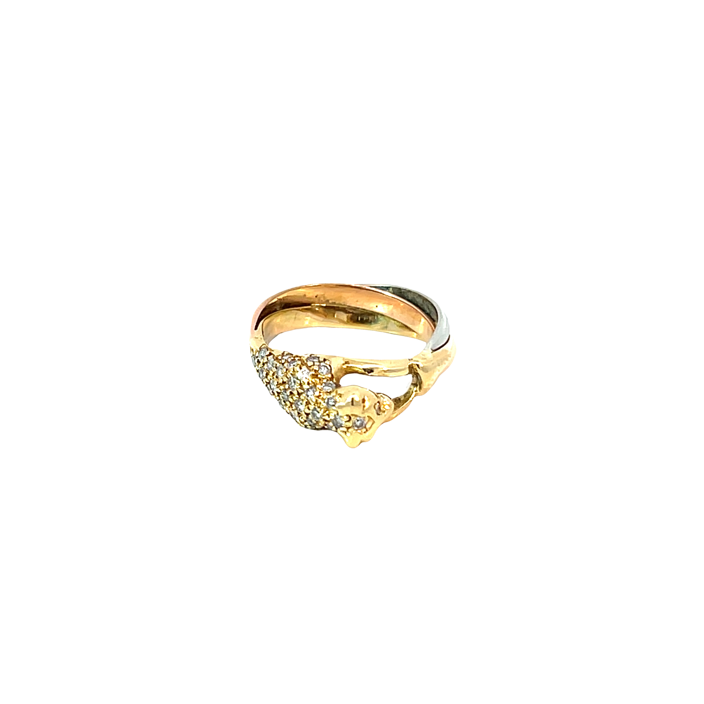 Ring Tricolor "Panther" 750 / 18 Karat Brill. 0,30ct Nr. 6476