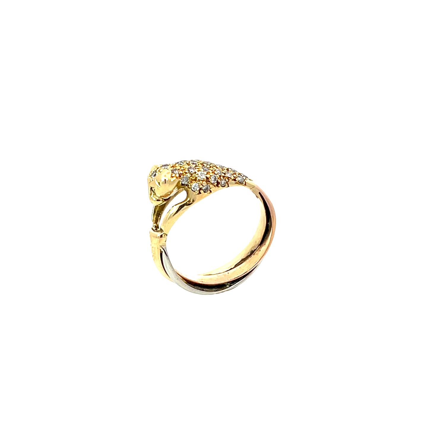 Ring Tricolor "Panther" 750 / 18 Karat Brill. 0,30ct Nr. 6476