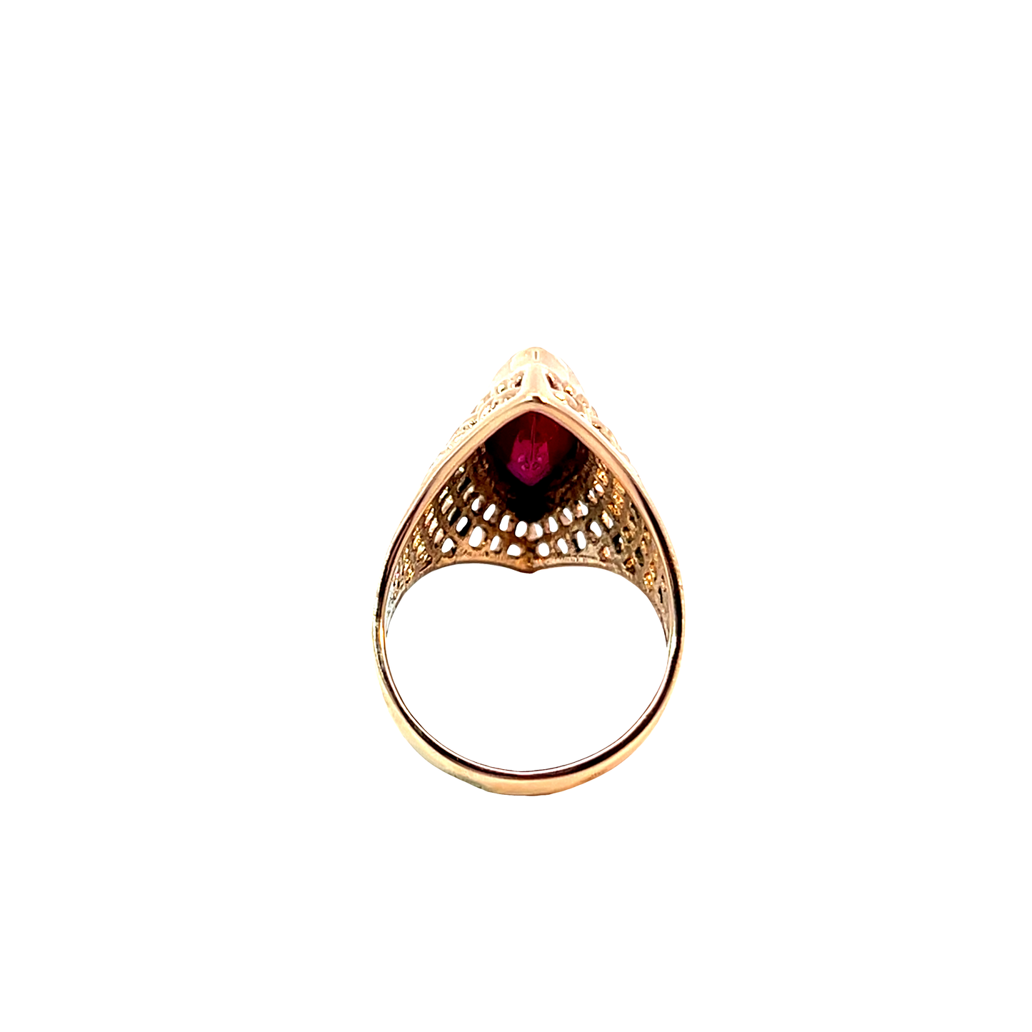 Ring Roségold 585 / 14 Karat mit Farbstein Gr. 56 Nr. 6463
