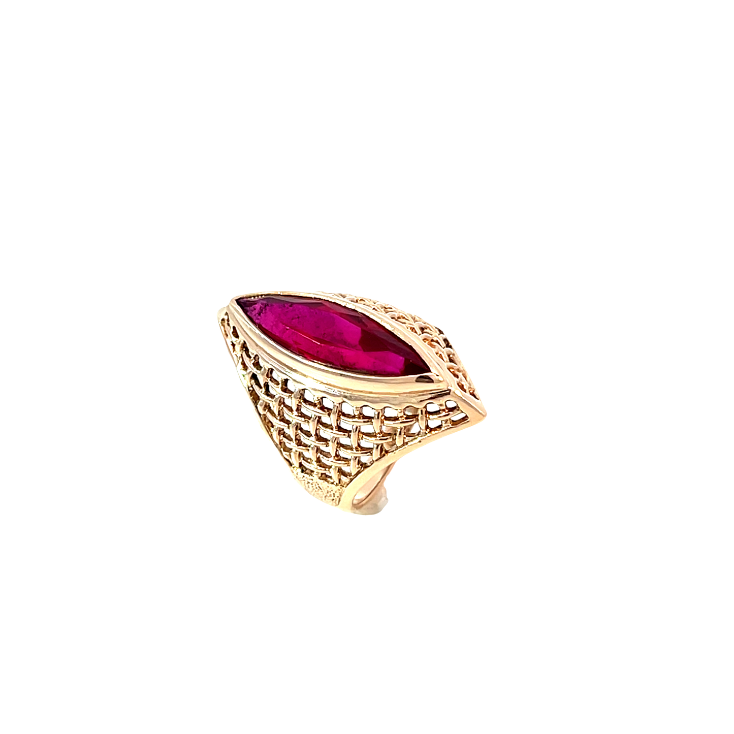 Ring Roségold 585 / 14 Karat mit Farbstein Gr. 56 Nr. 6463