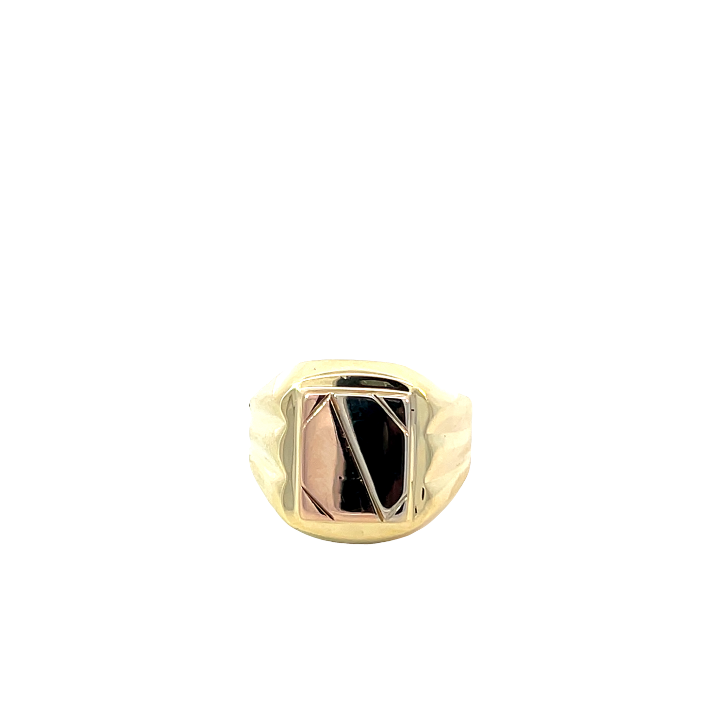 Herrenring Tricolor 585 / 14 Karat Gr. 60 Nr. 6461