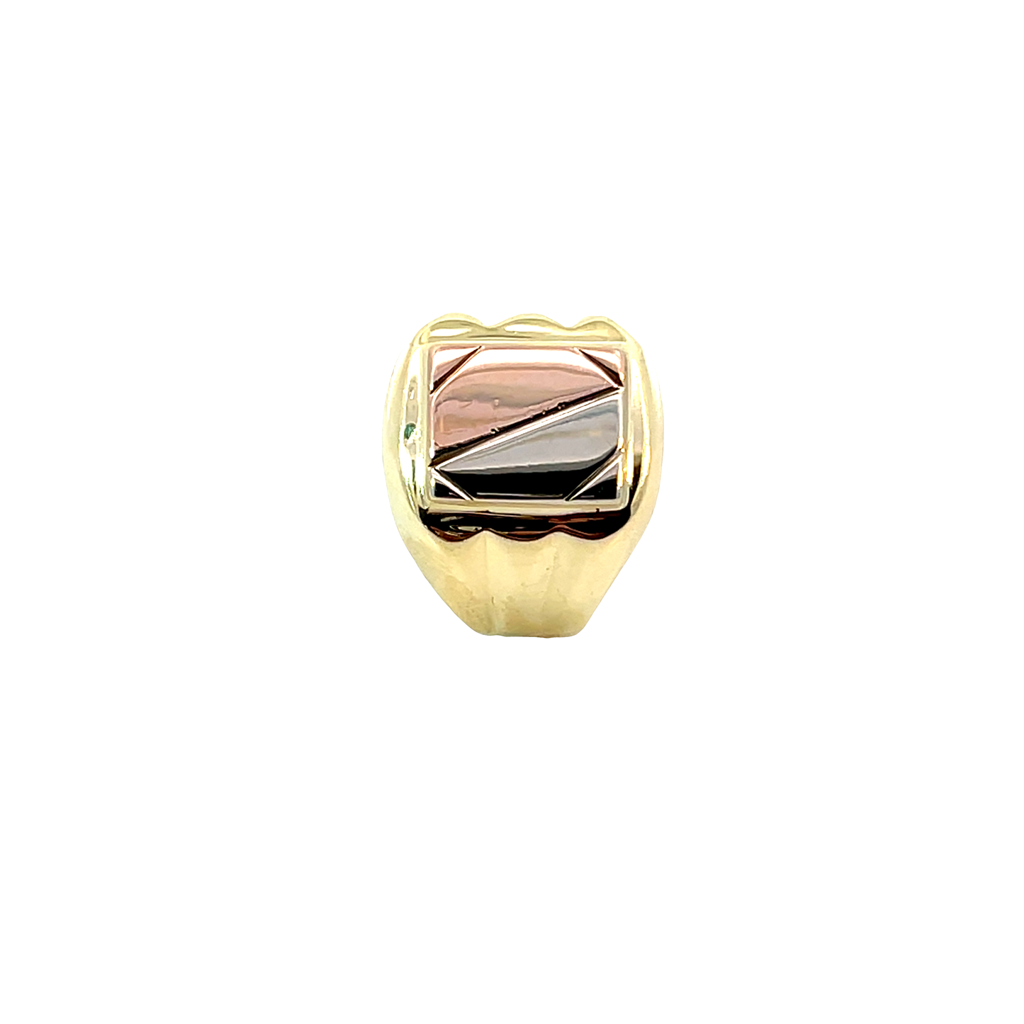 Herrenring Tricolor 585 / 14 Karat Gr. 60 Nr. 6461