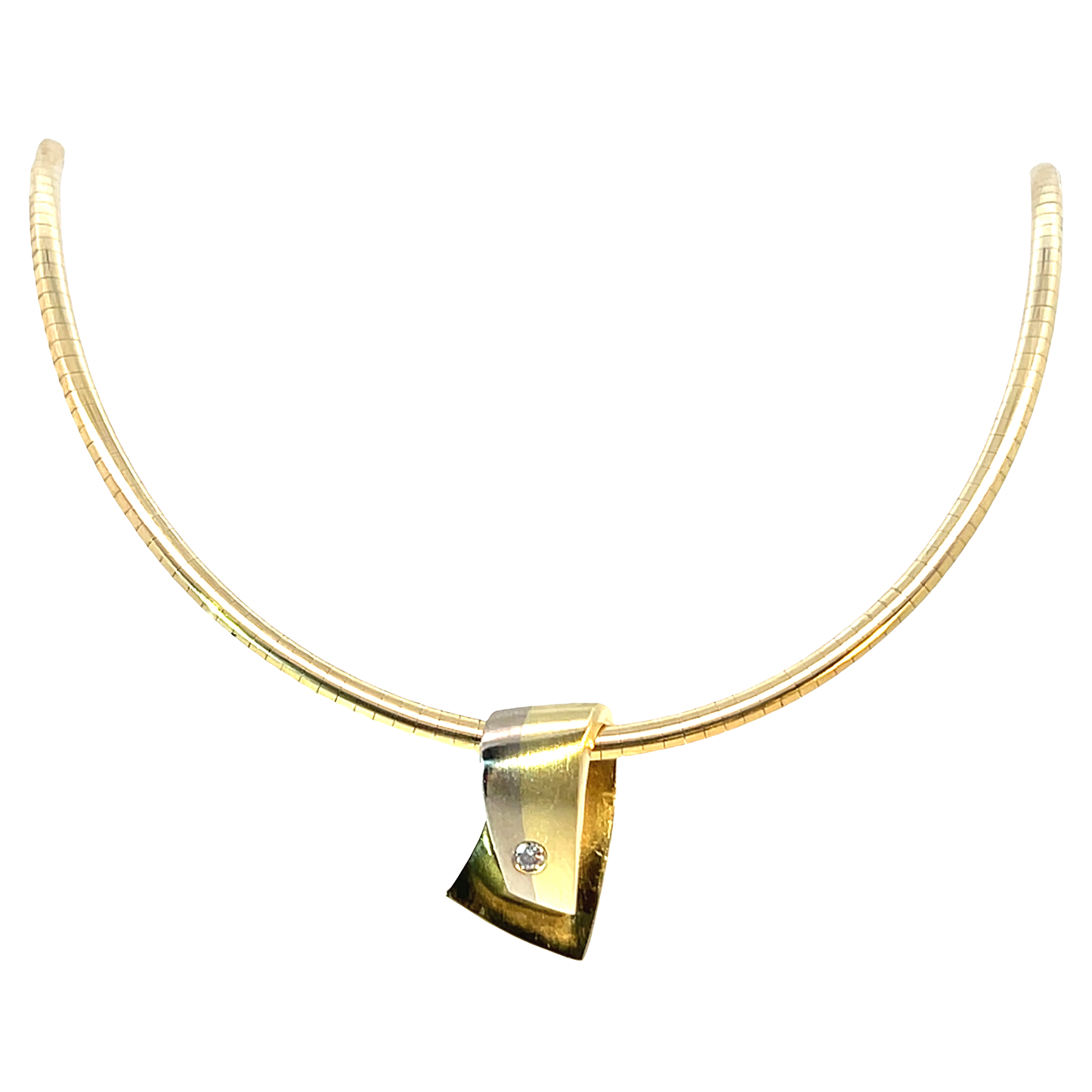 Halsreif mit Anhänger Bicolor 585 / 14 Karat Nr. 6419