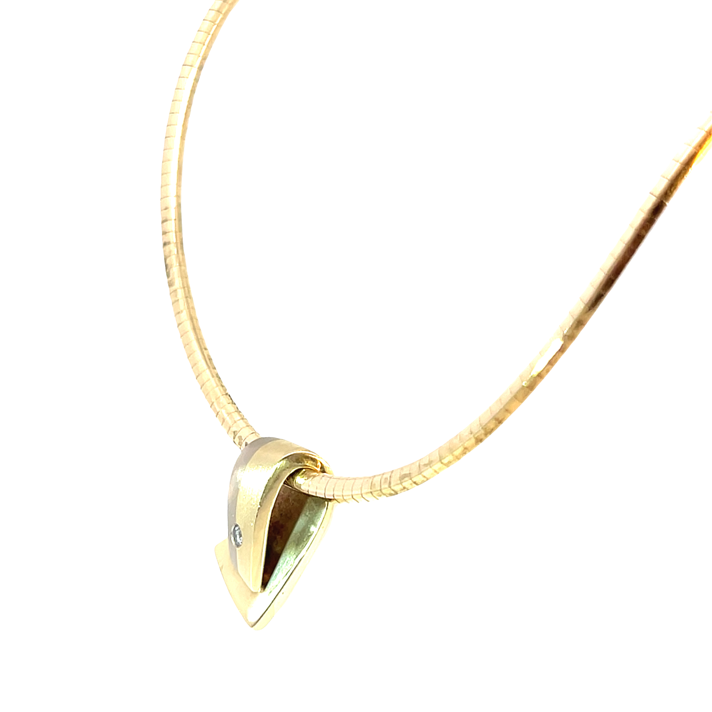 Halsreif mit Anhänger Bicolor 585 / 14 Karat Nr. 6419