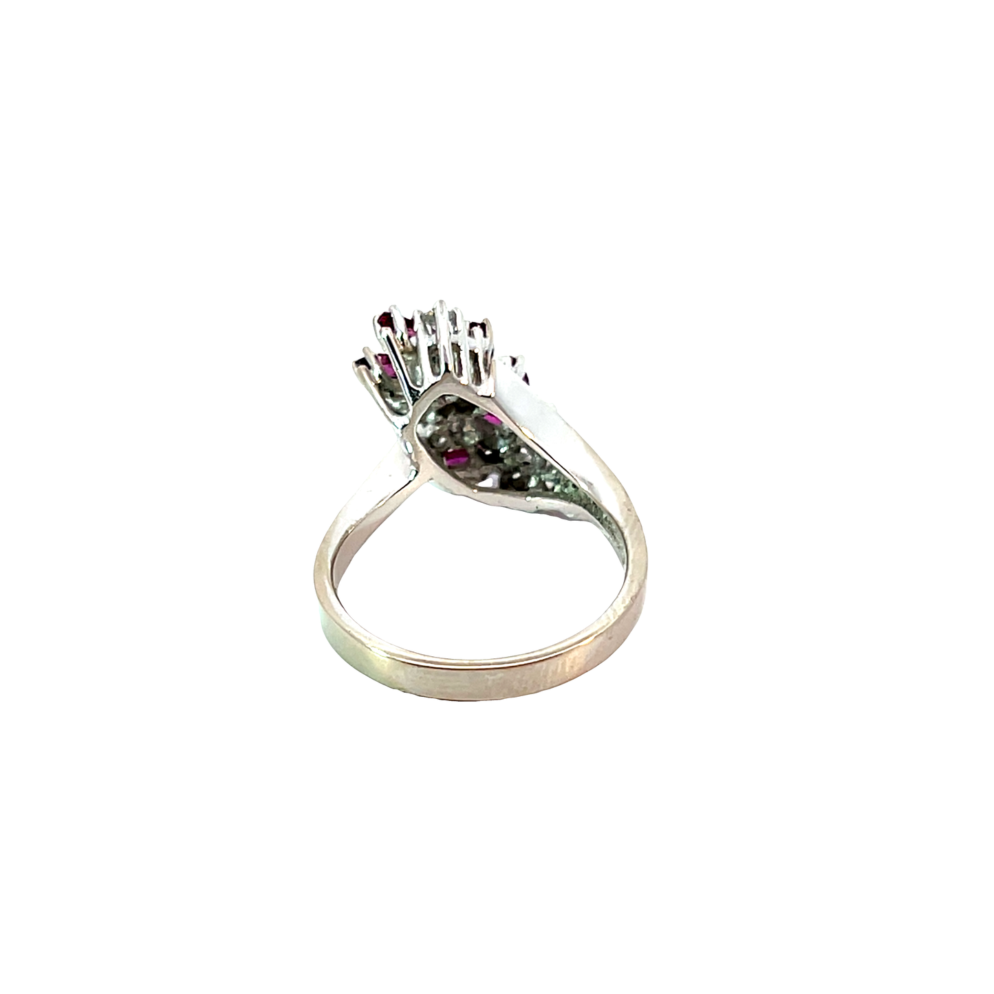 Ring Weißgold 585 / 14 Karat Brillanten & Rubine Nr. 6435