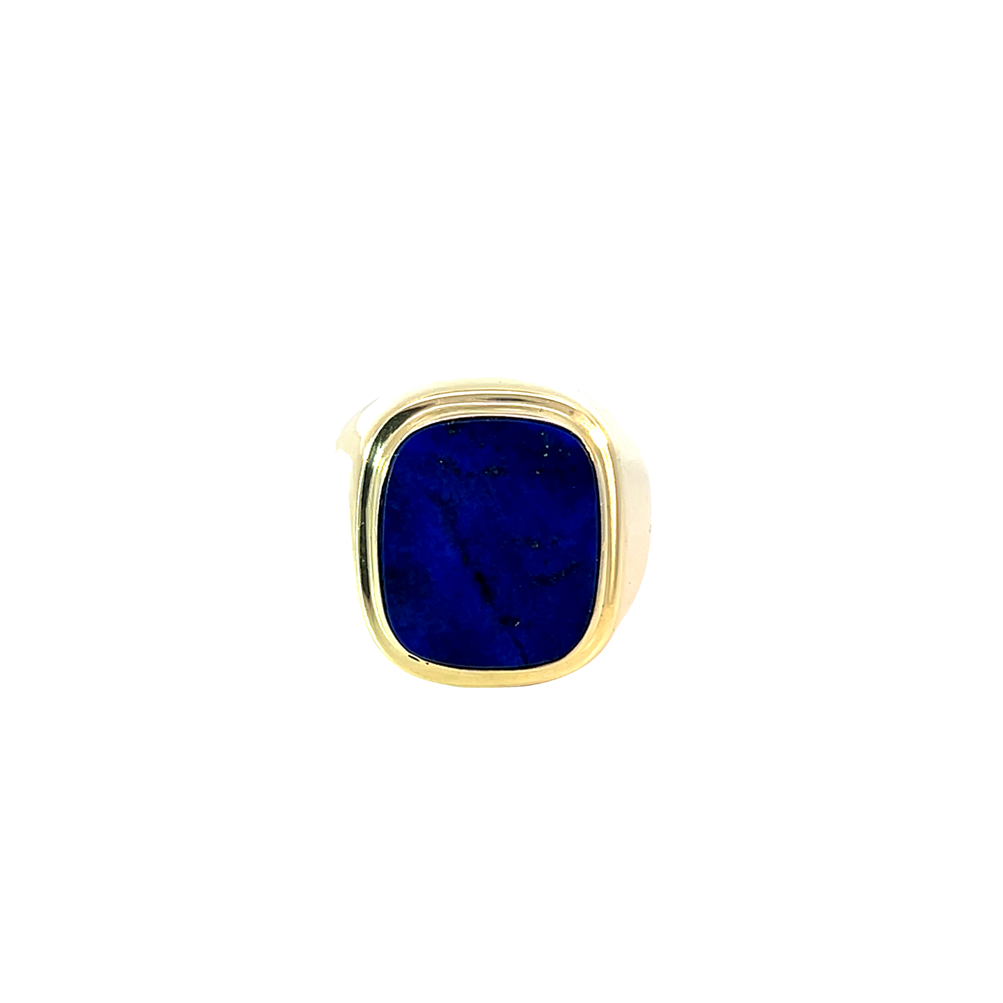 Herrenring Gelbgold 585 / 14 Karat mit Lapislazuli Nr. 6442